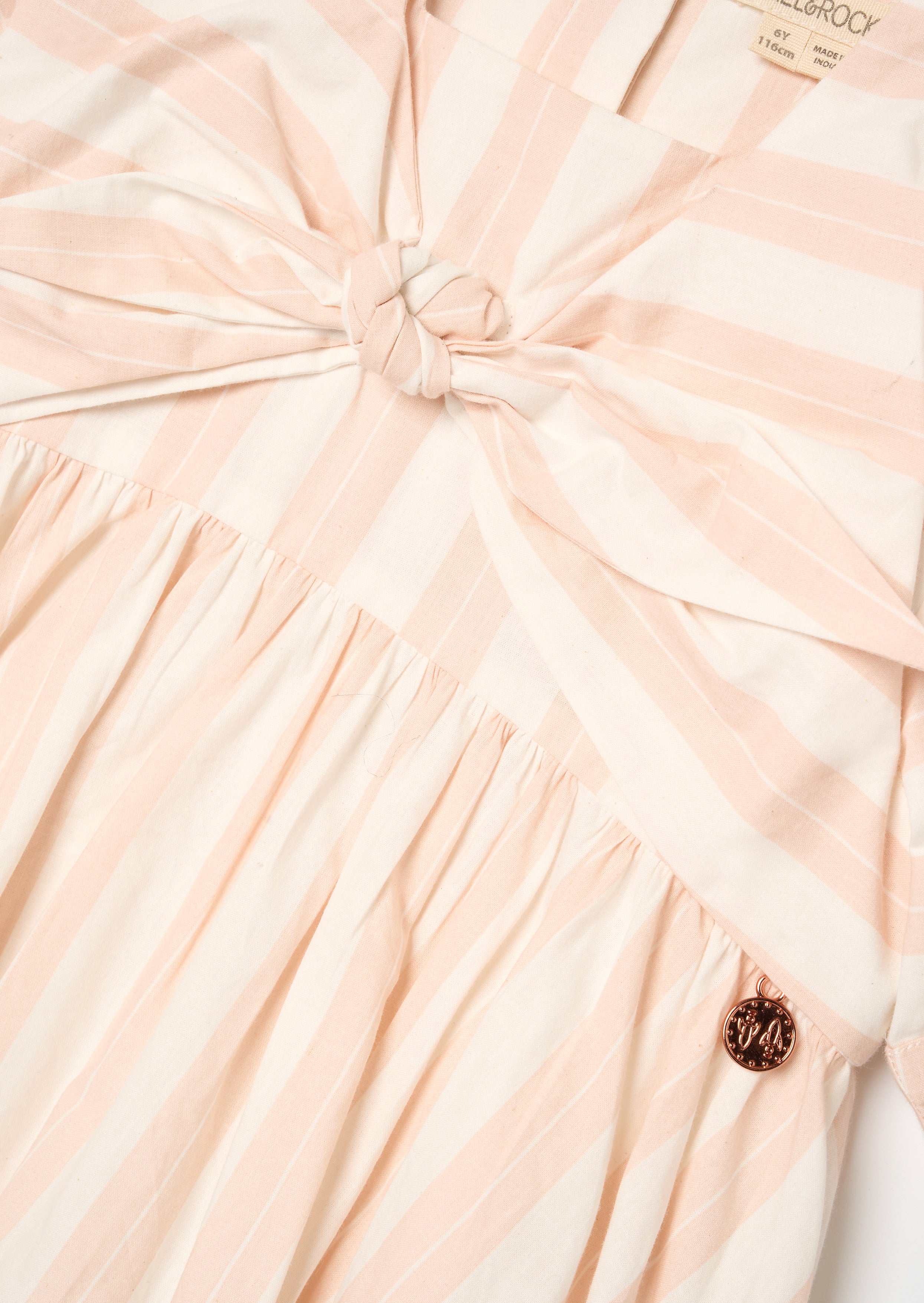 Abito Palma a righe con nodo frontale