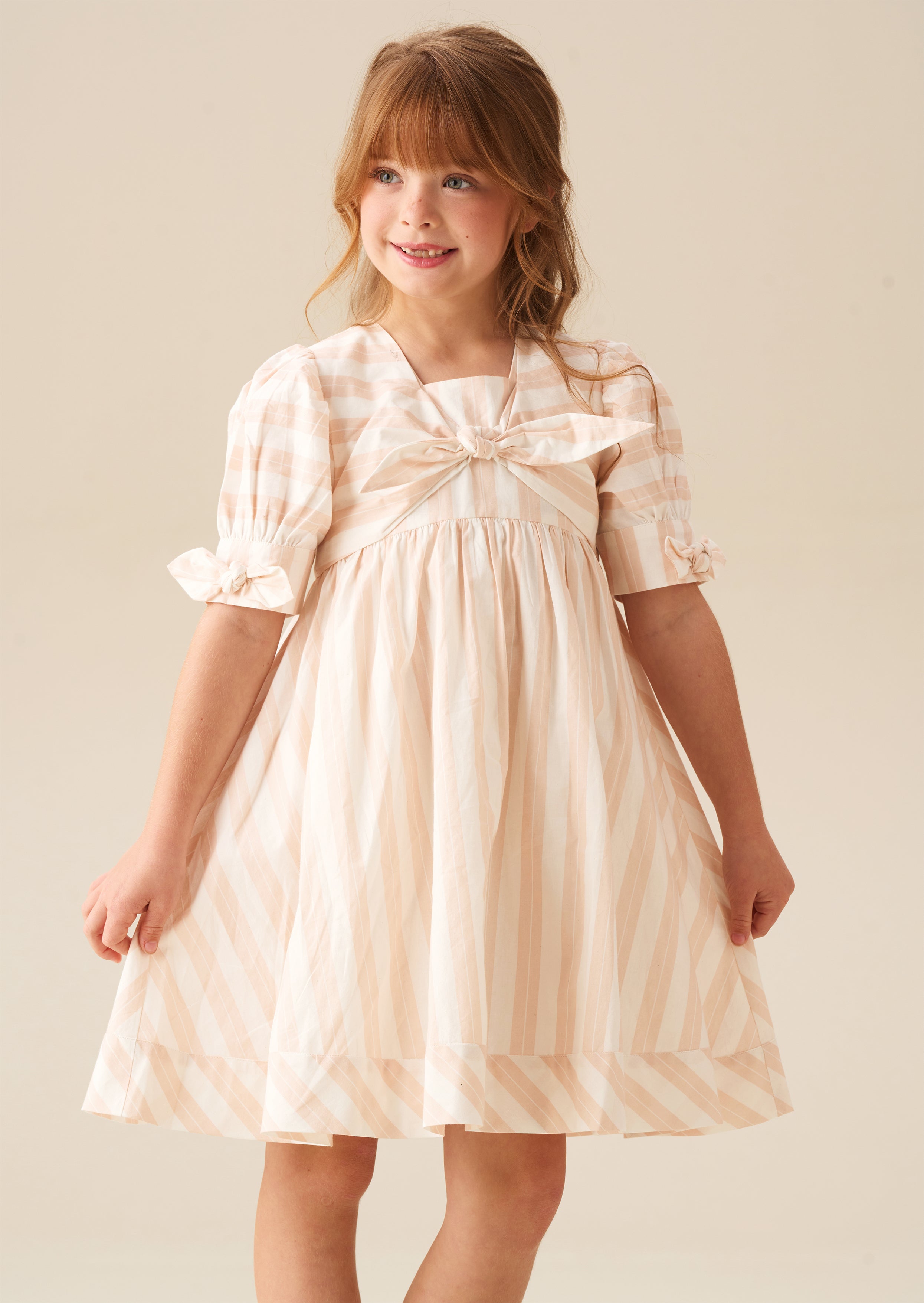 Robe à rayures Palma avec nouage devant