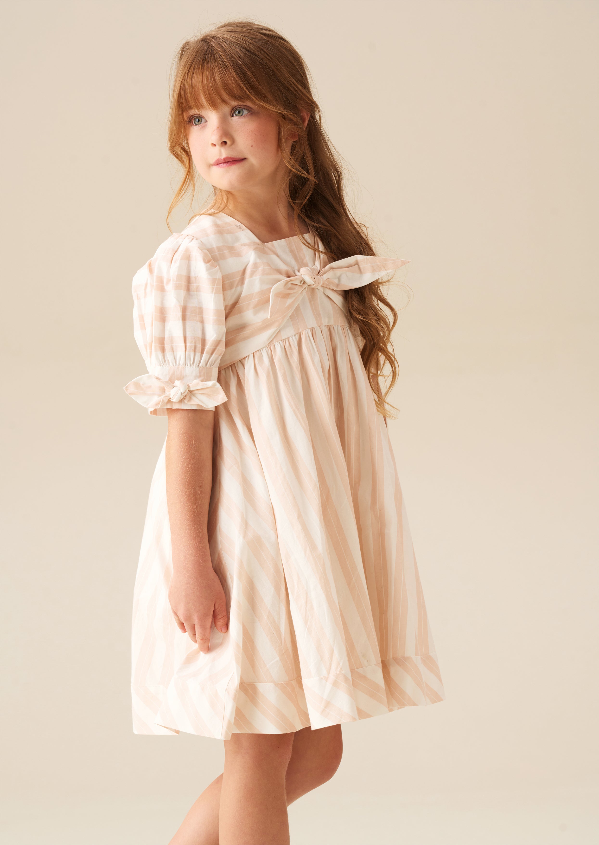 Robe à rayures Palma avec nouage devant