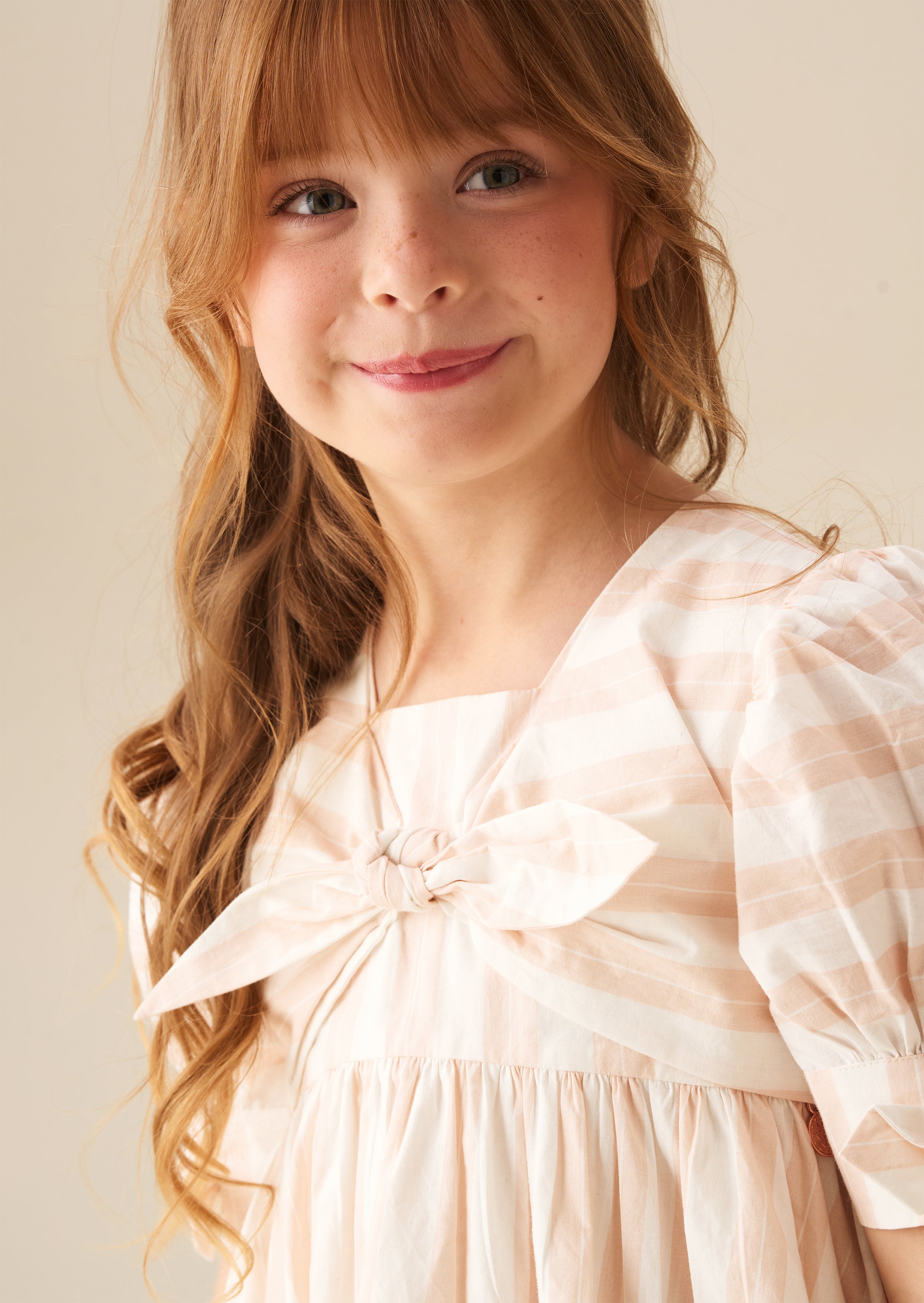 Abito Palma a righe con nodo frontale