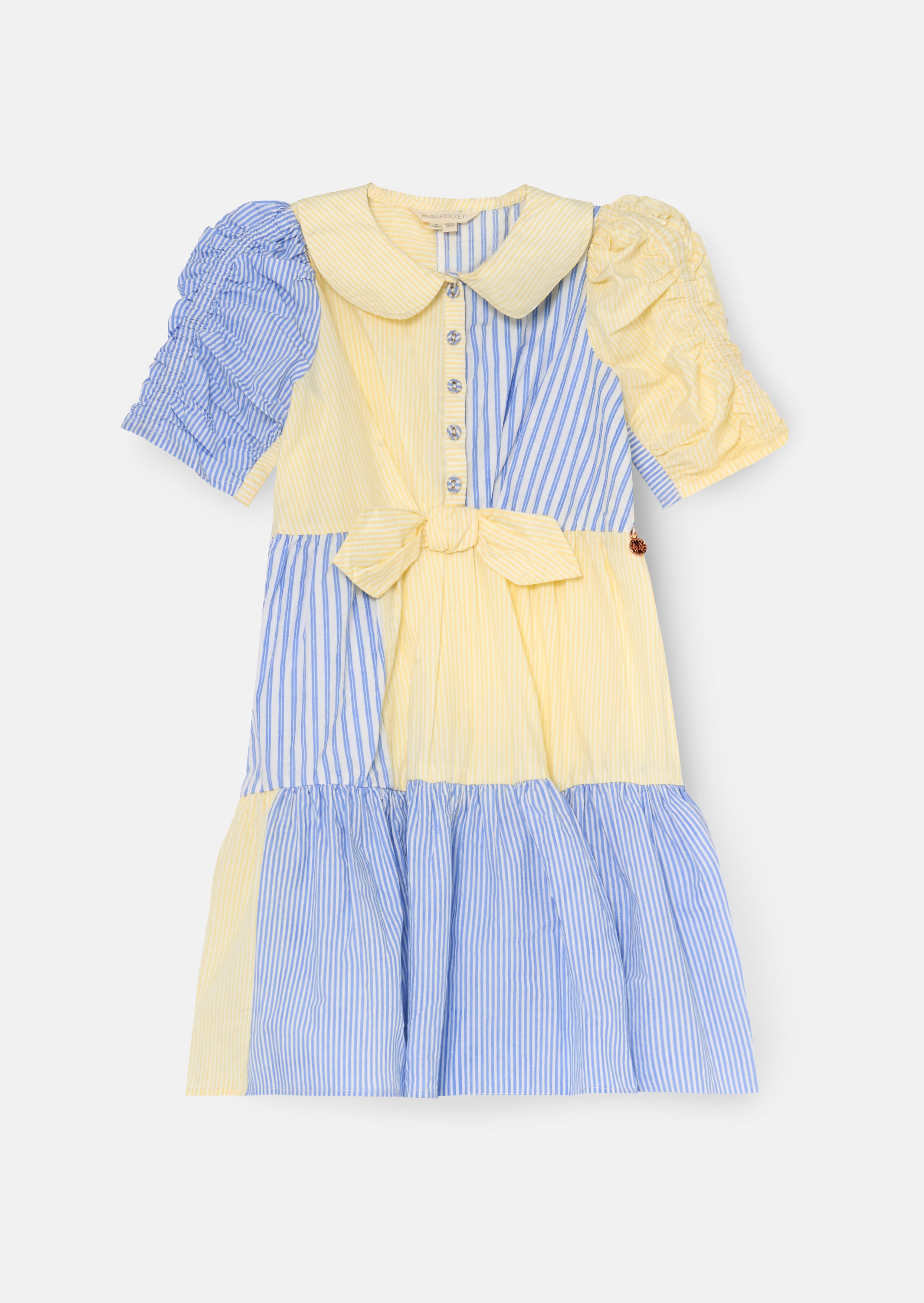 Frankie Blue Mixed Stripe Shirt Dress