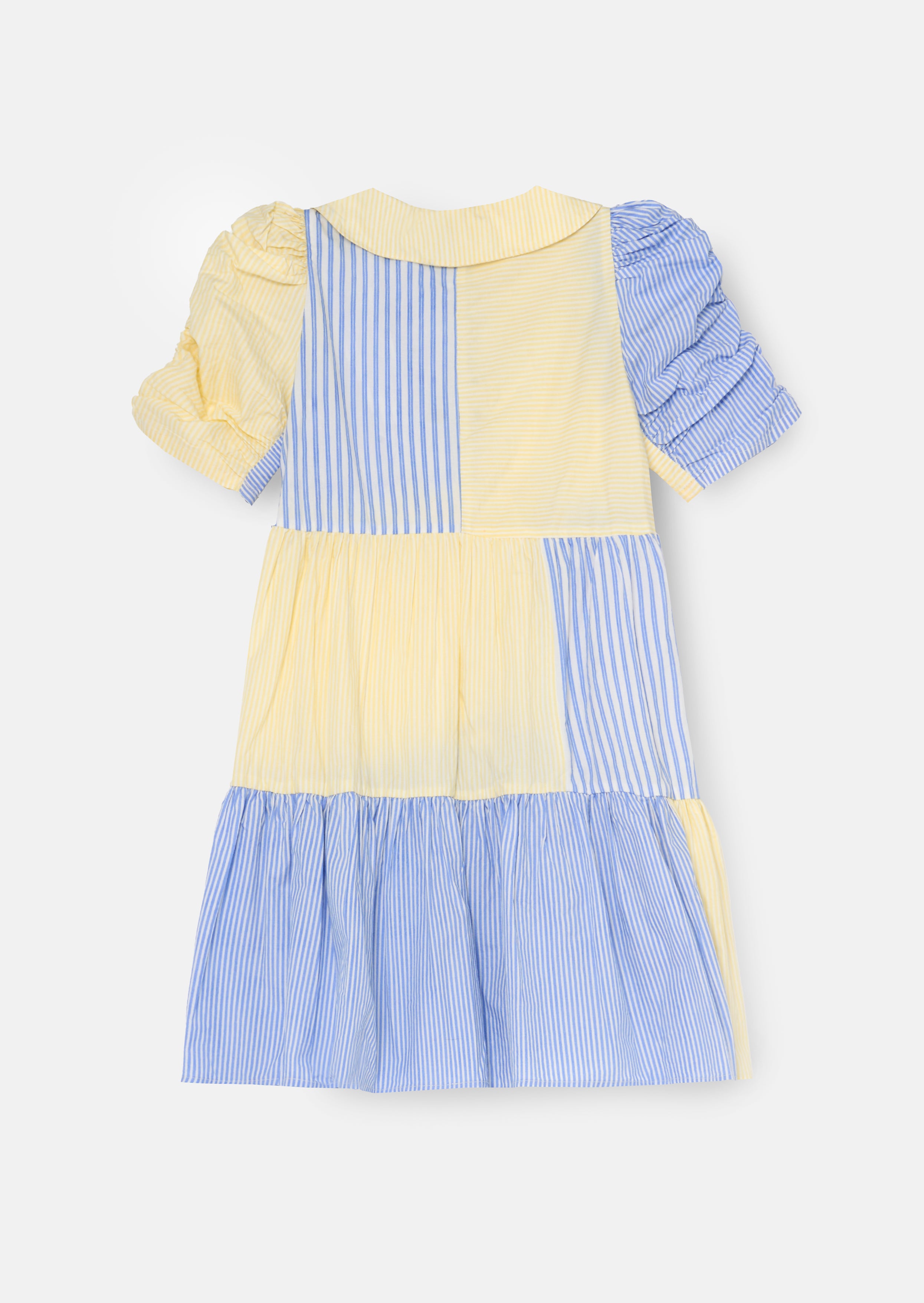 Frankie Blue Mixed Stripe Shirt Dress