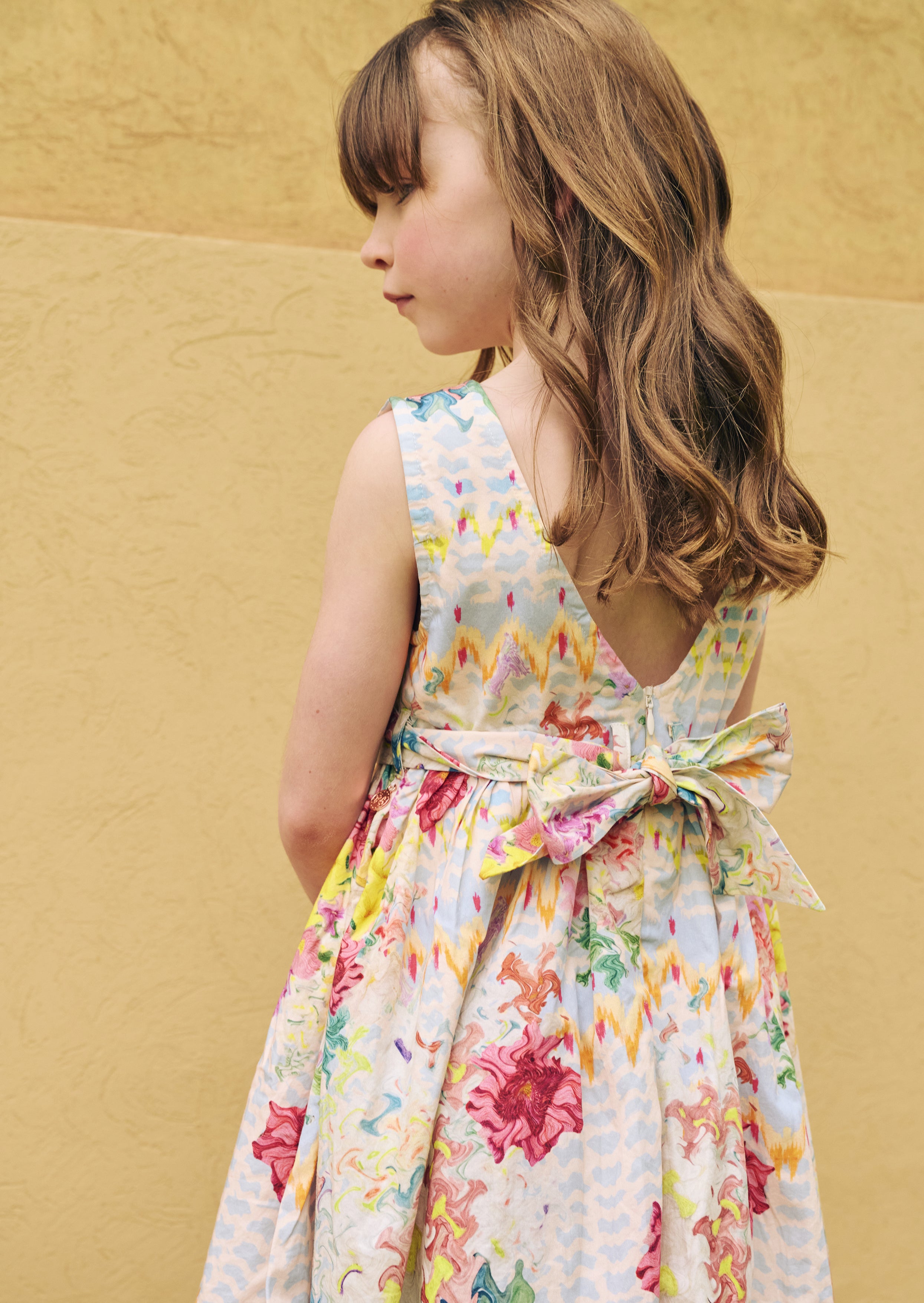 Sukienka z paskiem w pasie Seren Print Stripe