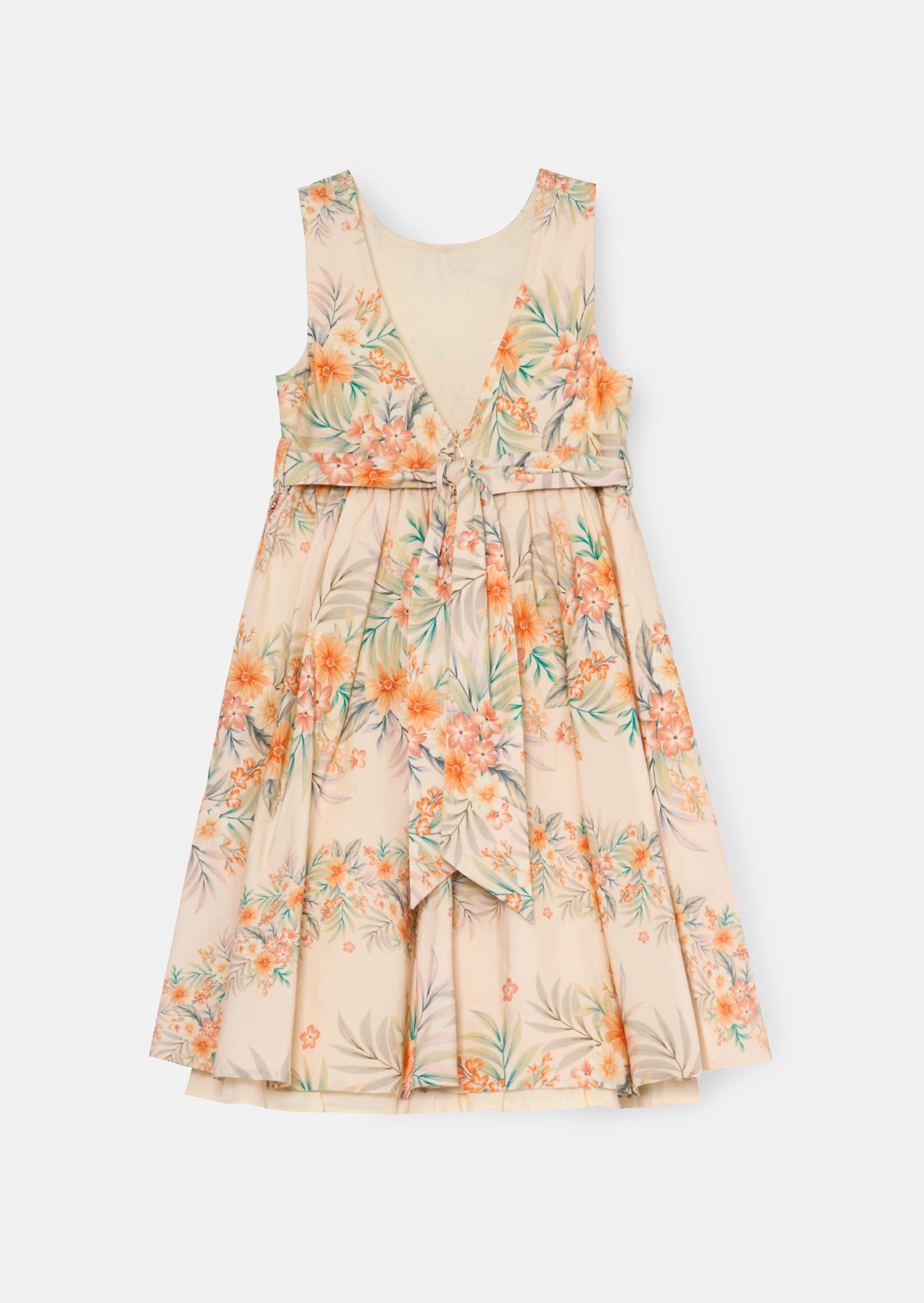 Primrose Print Stripe Sash Waist Dress