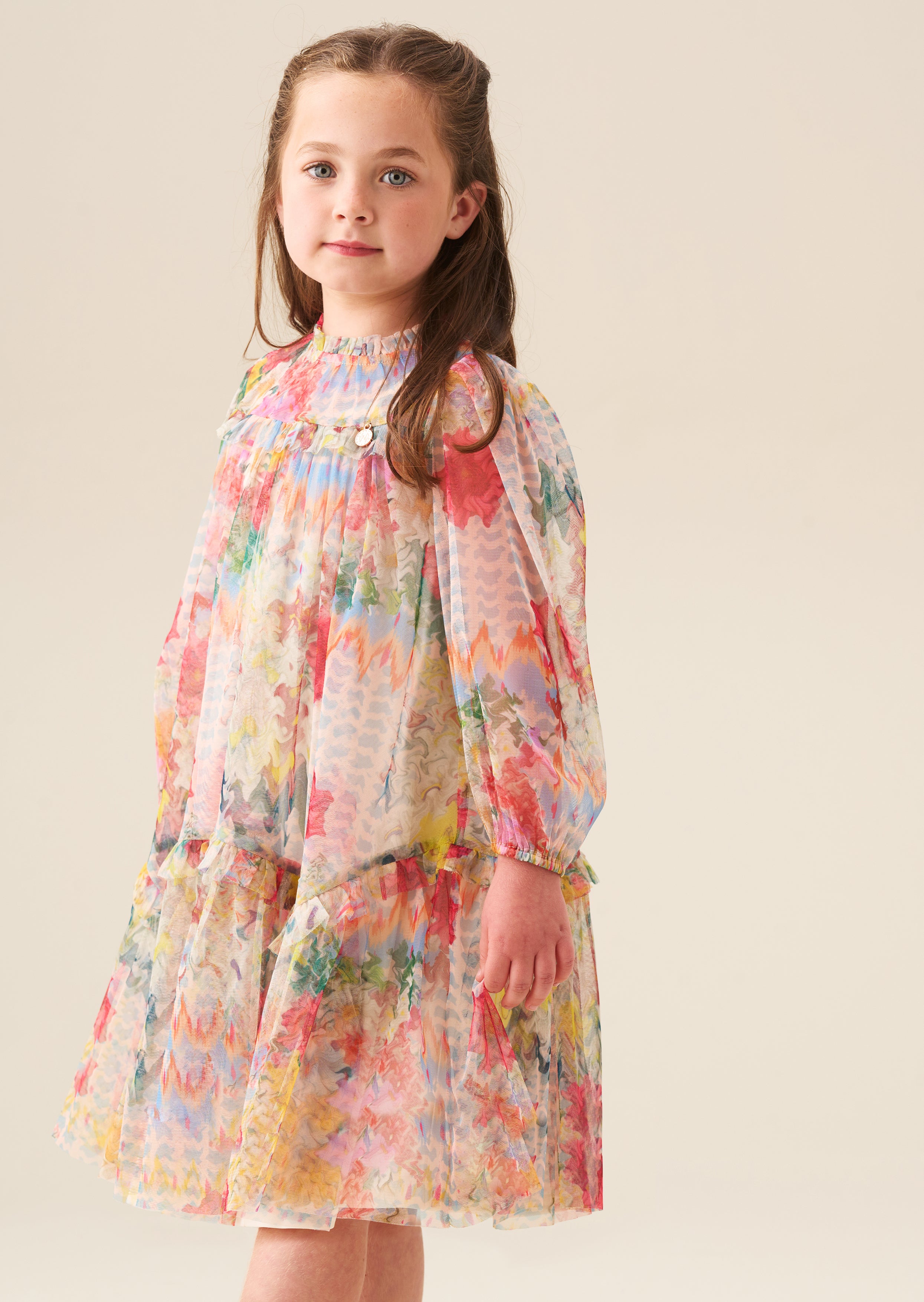 Beatrice Mesh Frill Dress