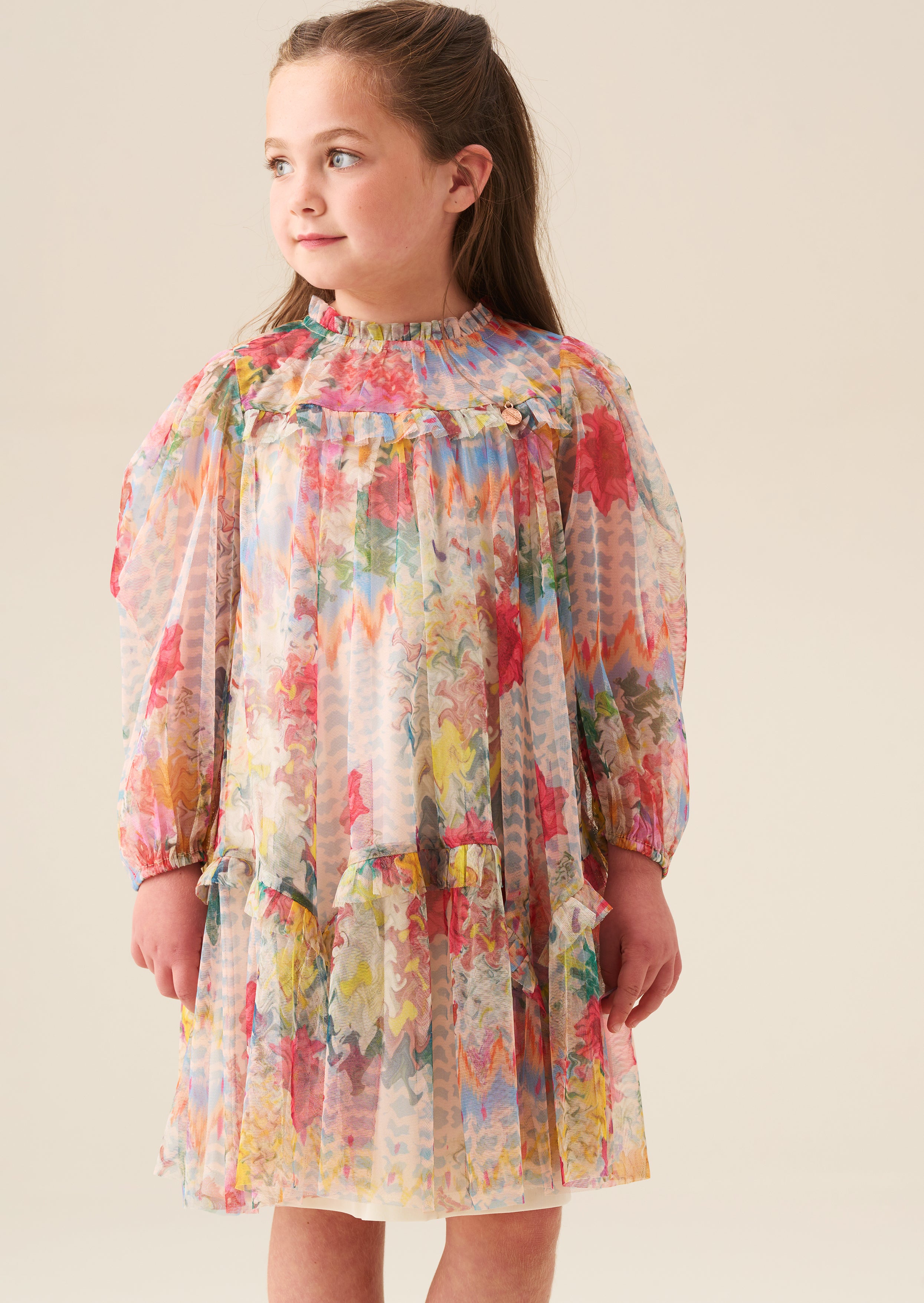 Beatrice Mesh Frill Dress