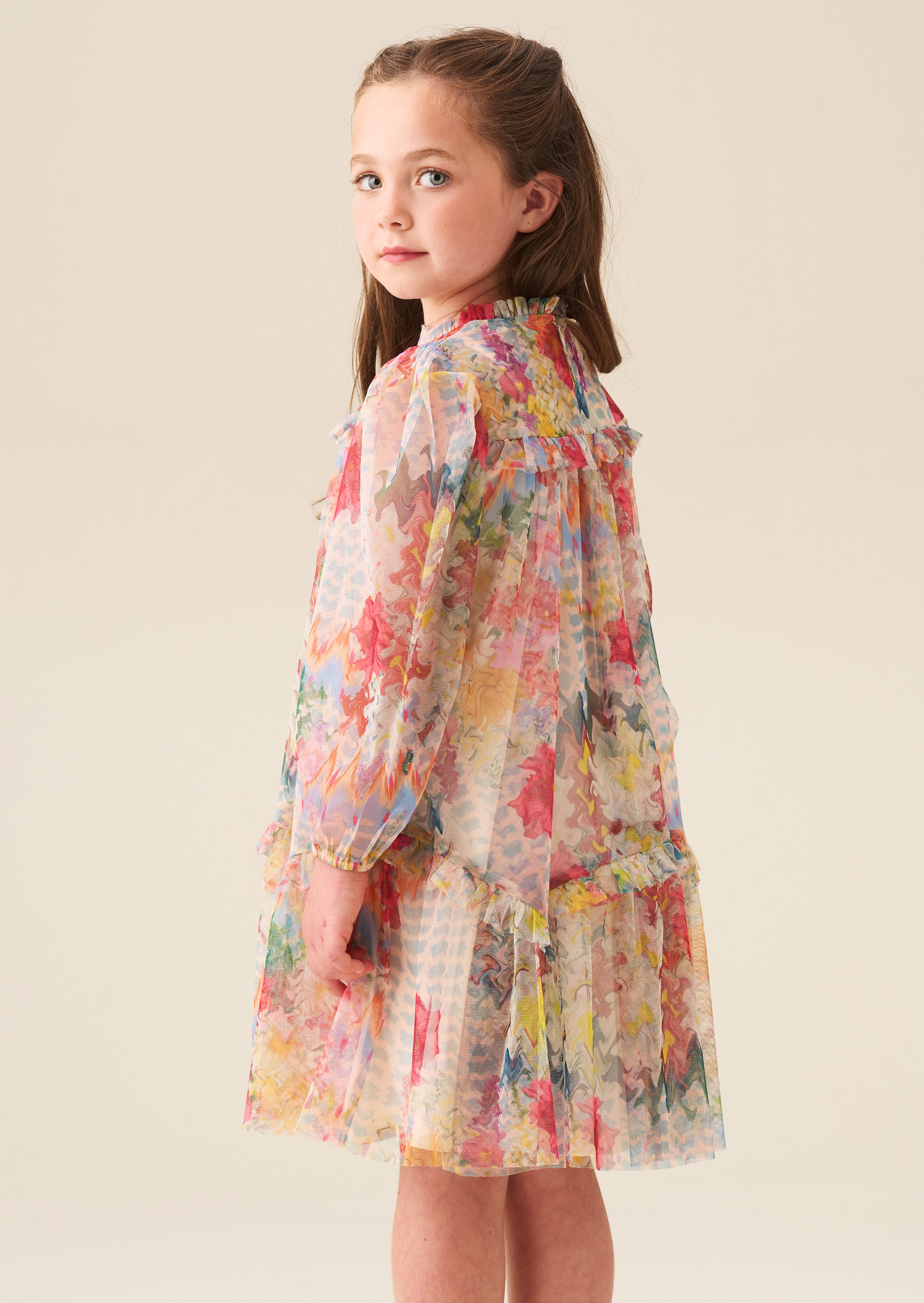 Beatrice Mesh Frill Dress