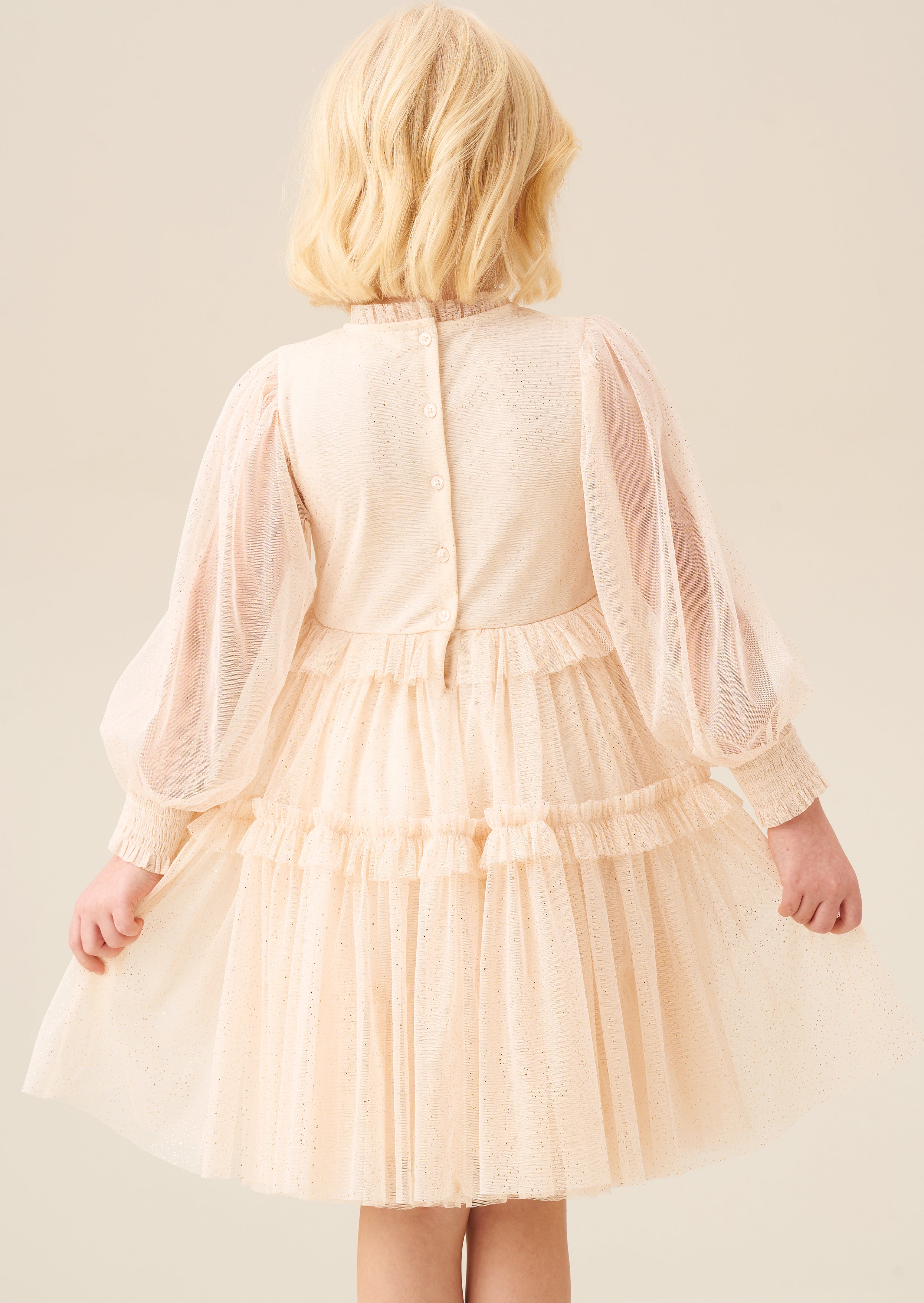 Willow Ivory Balloon Sleeve Boho Dress