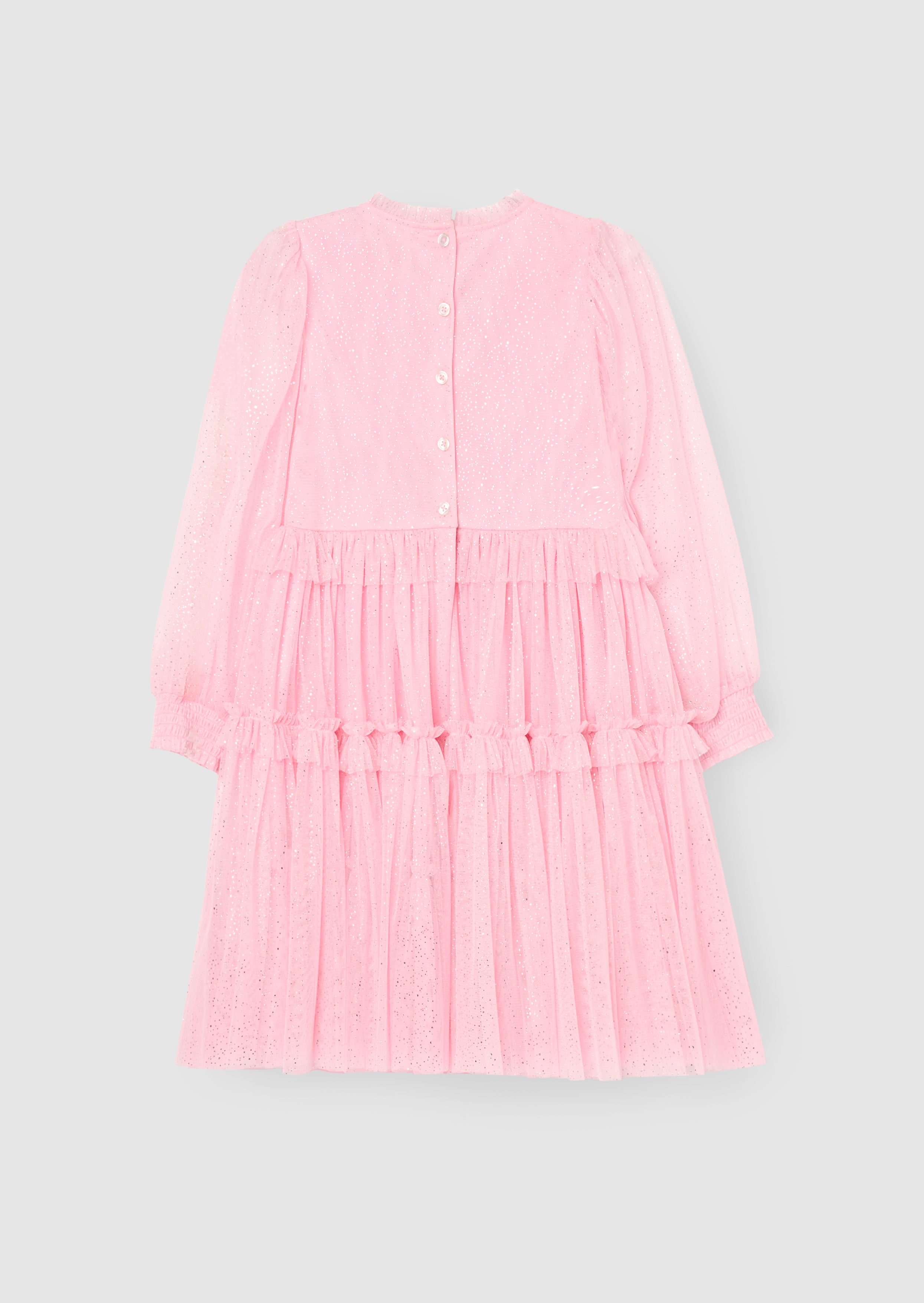 Willow Pink Balloon Sleeve Boho Dress