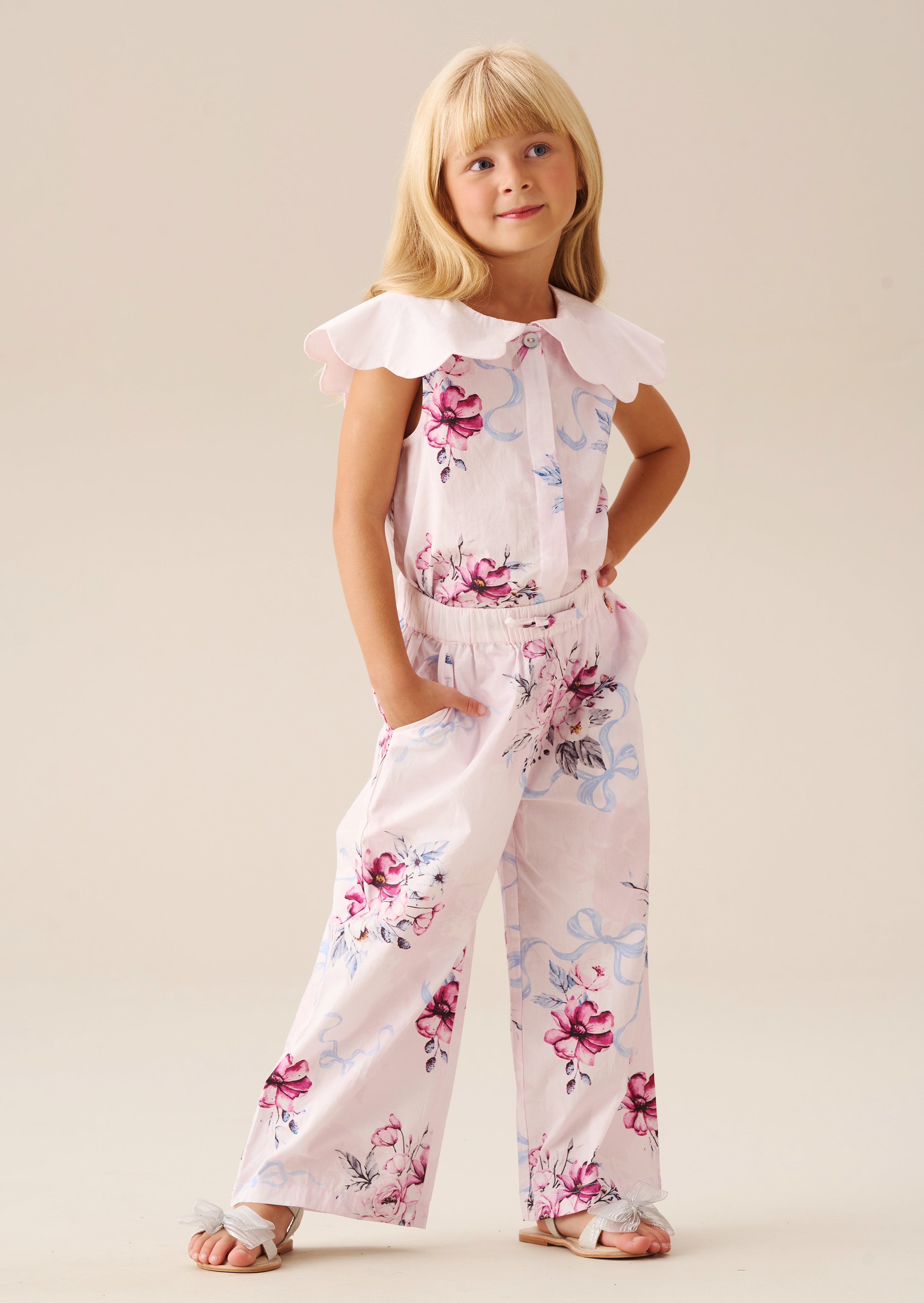 Cleo Floral Wide Leg Trousers