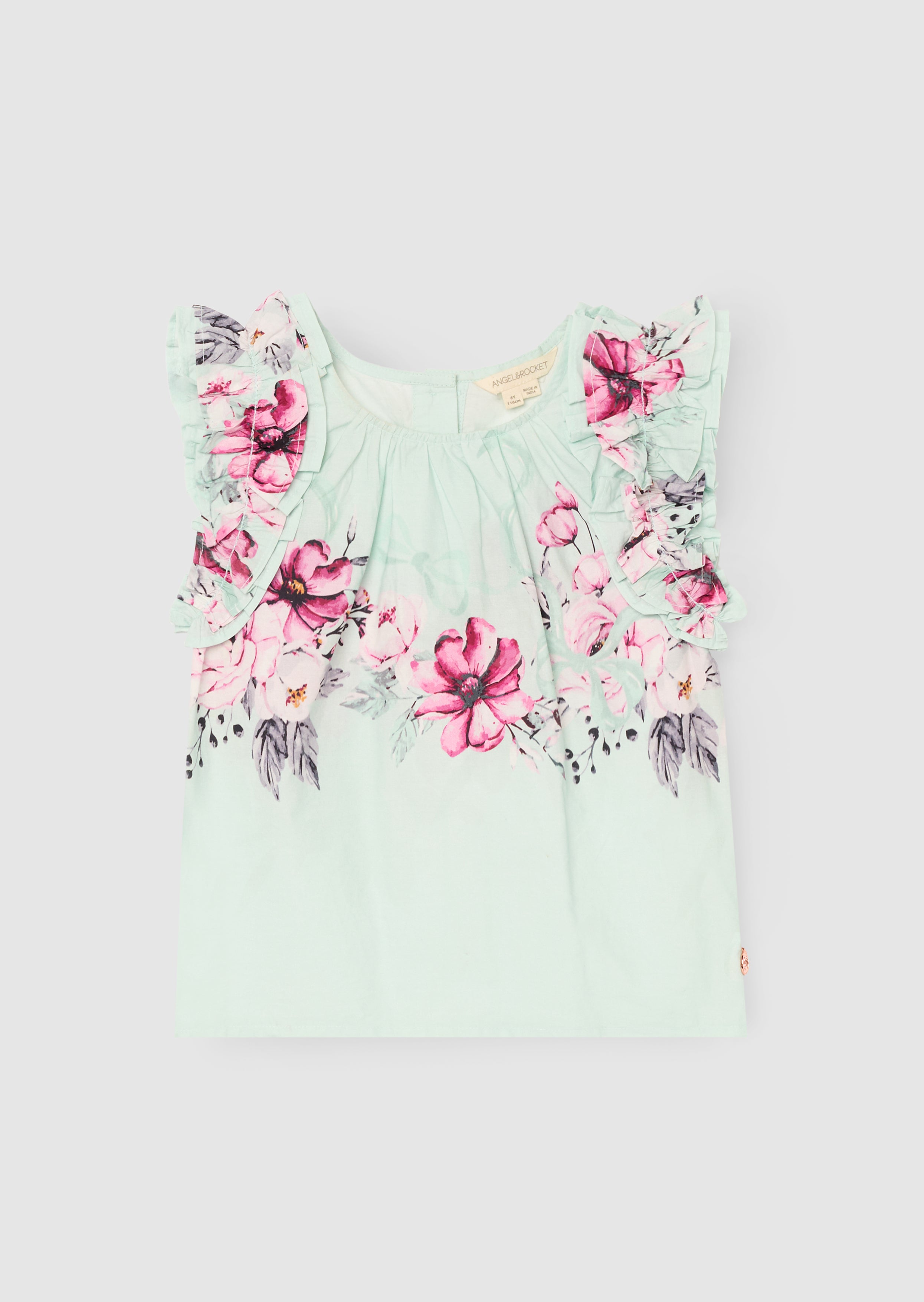 Top con conchiglia arricciata Nina