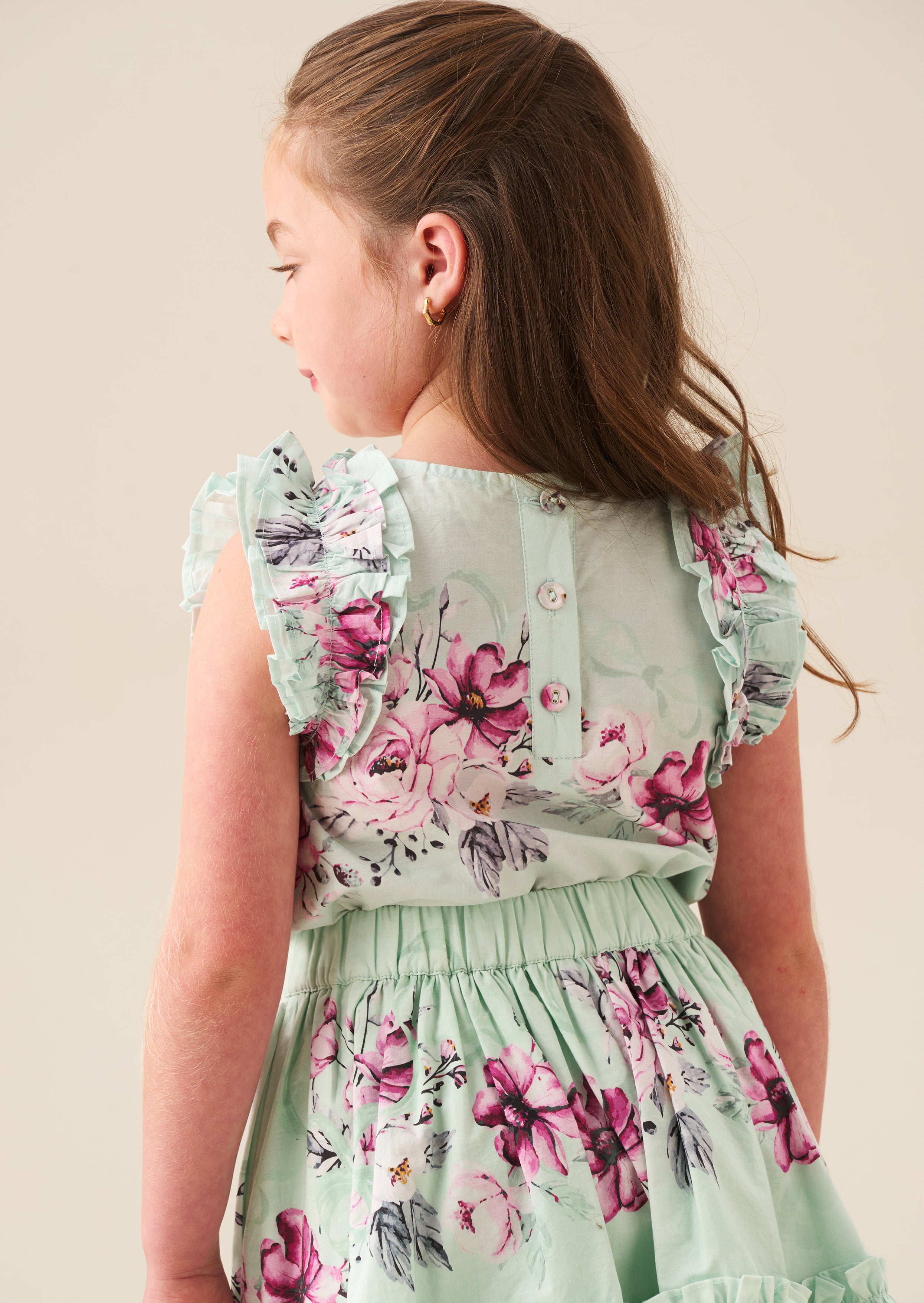 Top con conchiglia arricciata Nina