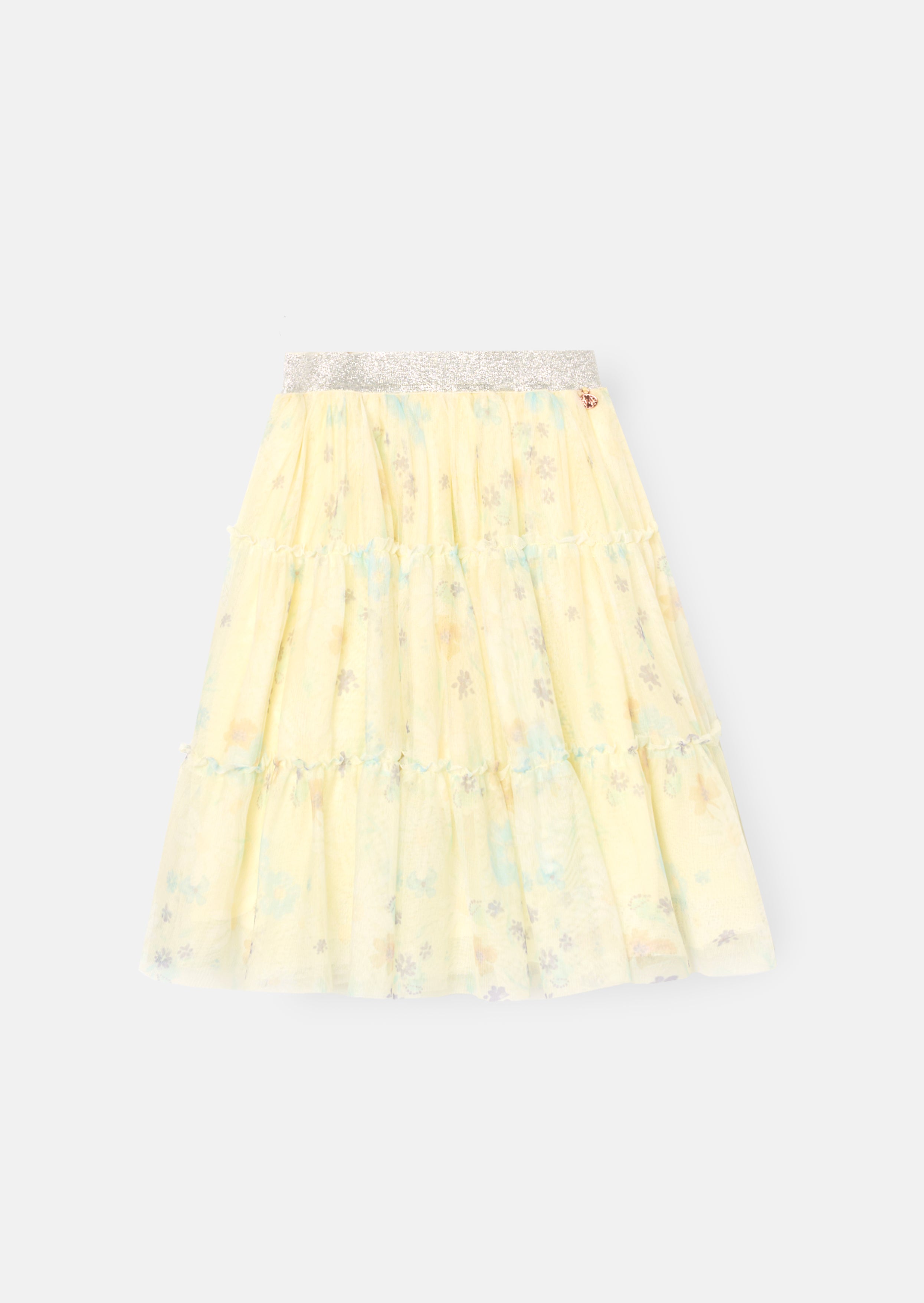 Mae Floral Print Mesh Skirt