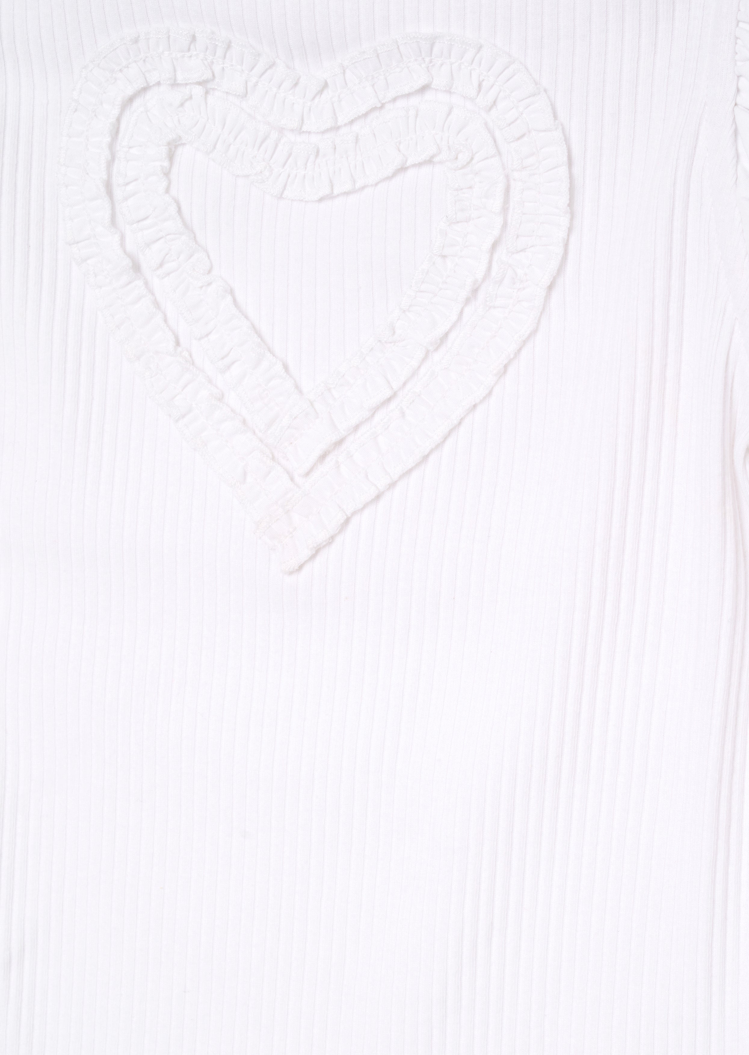 Eve Ruffle Heart Puff Sleeve Tee