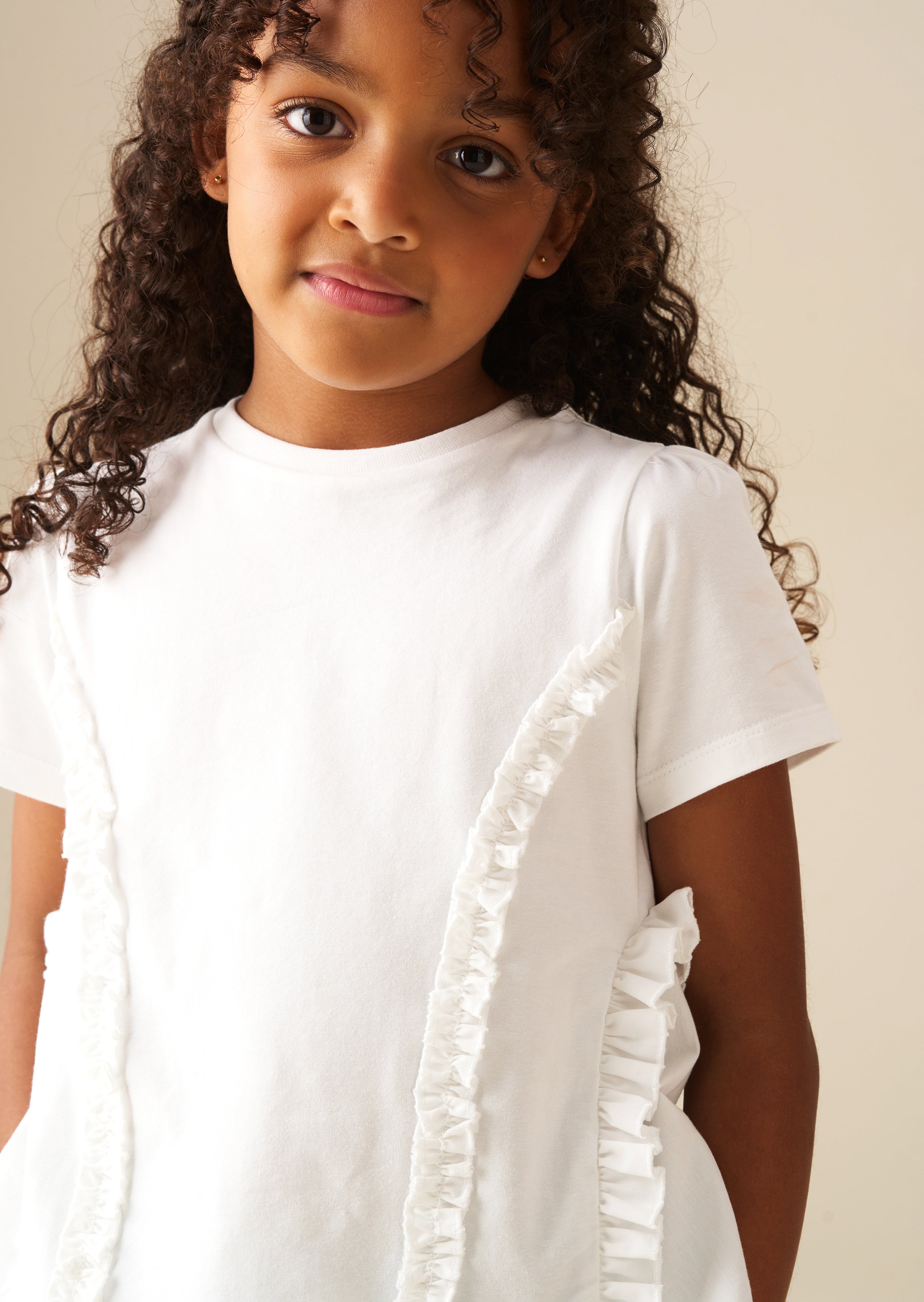 T-shirt à volants peplum tissé Pippa