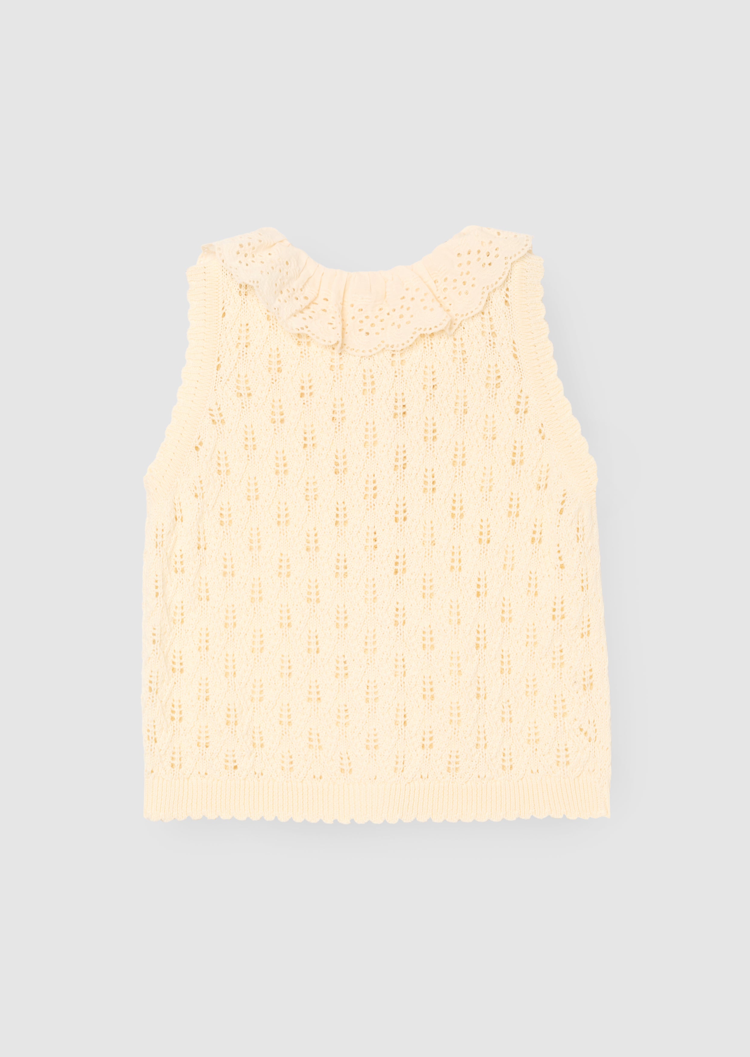 Cardigan lavorato a maglia con colletto in pizzo stile Indie