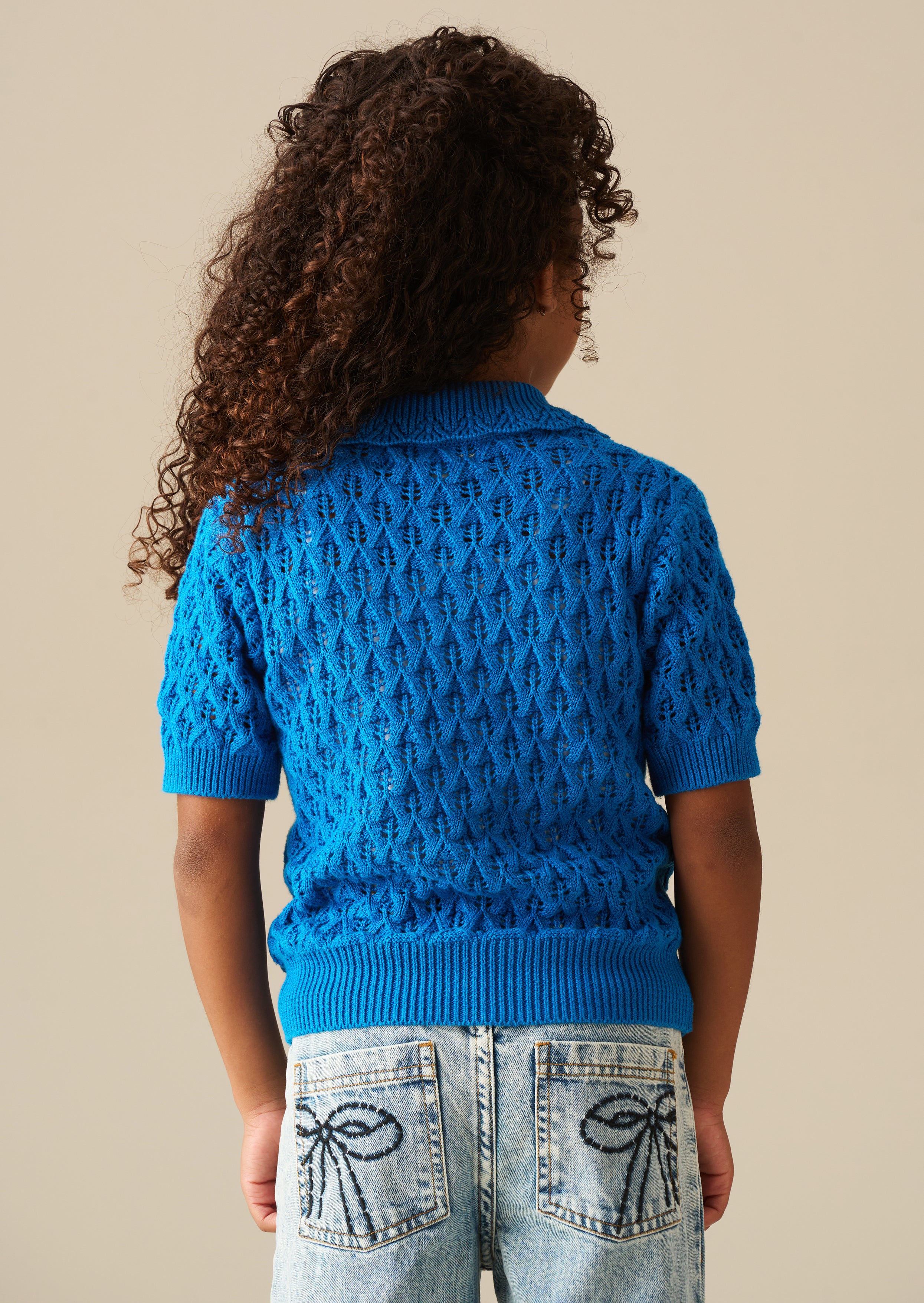 Immy Frill Collar Crochet Knit Jumper