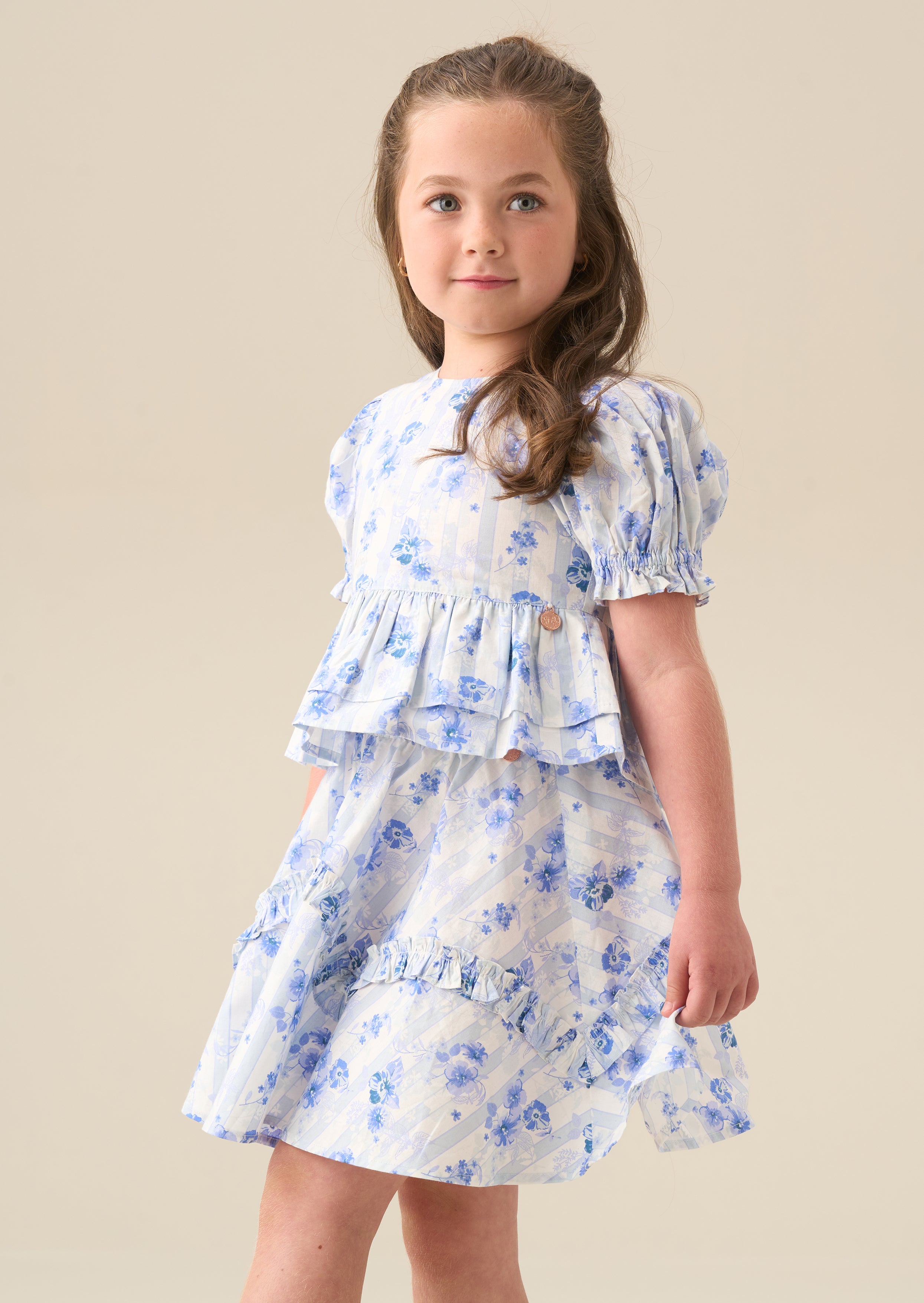 Pia Floral Ruffle Detail Skirt