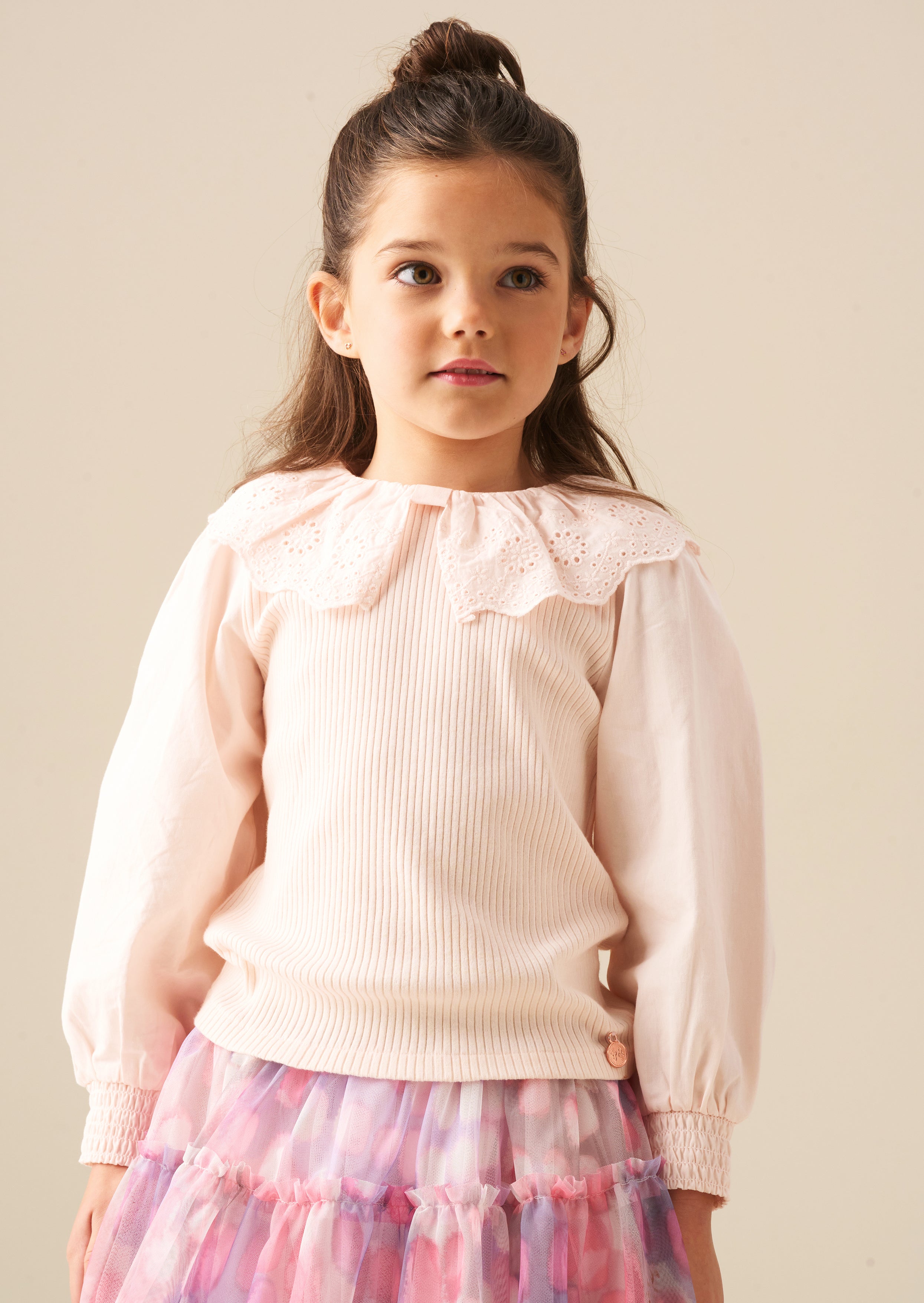 Elise Bow Collar Top