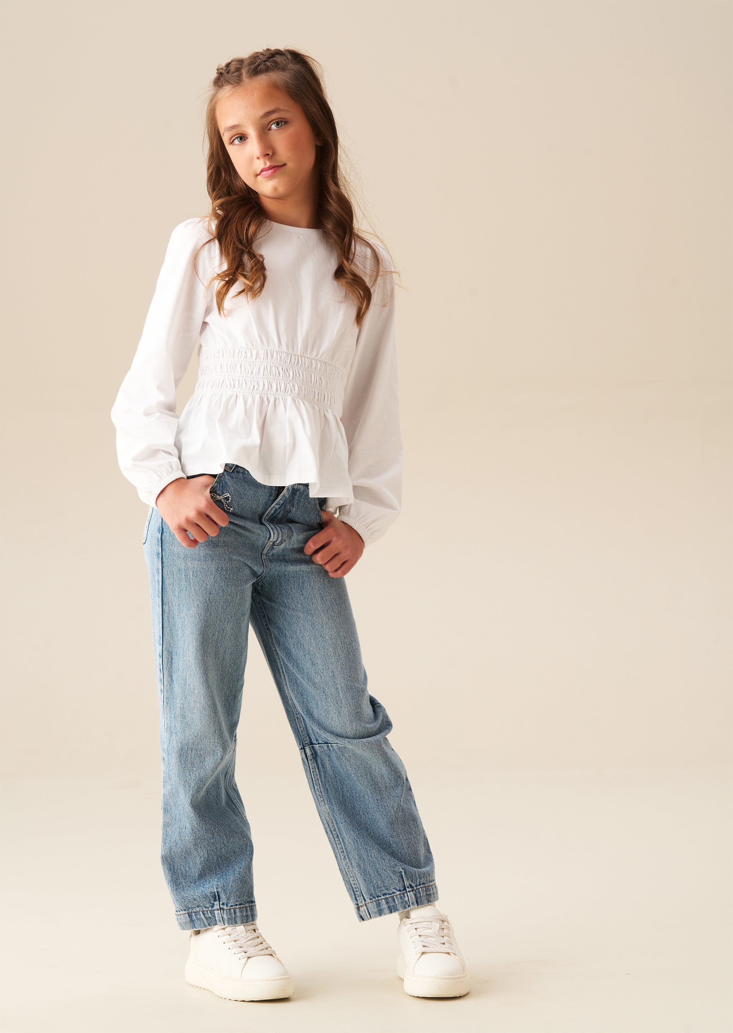 Cassie Shirred Detail Top