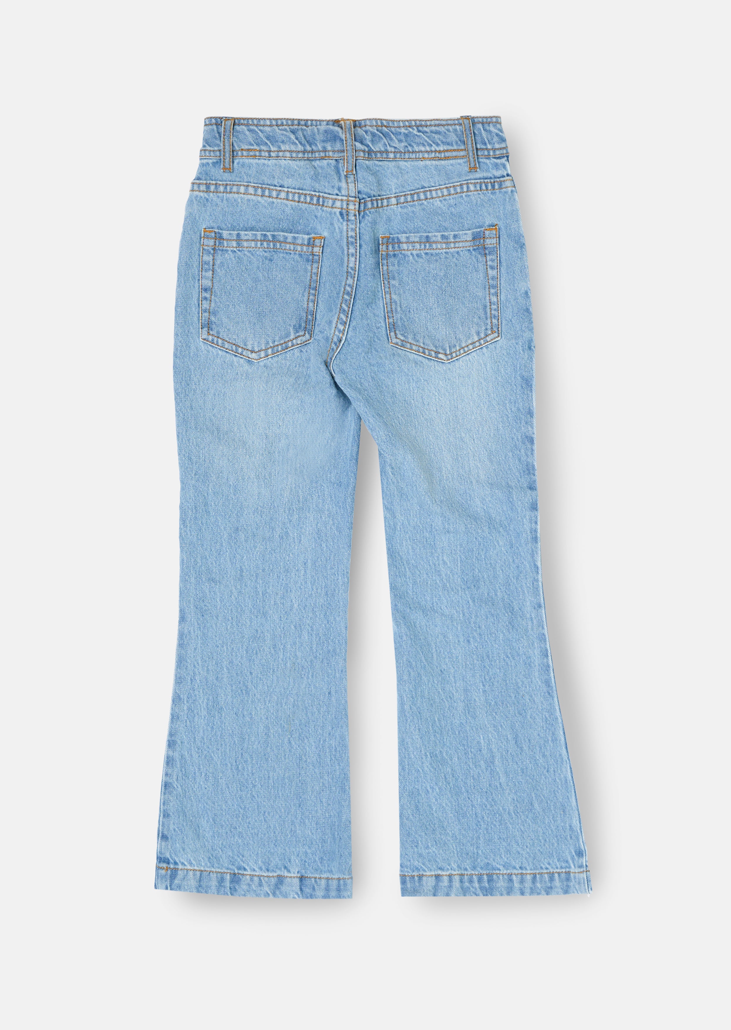 Millie bestickte ausgestellte Jeans aus Denim