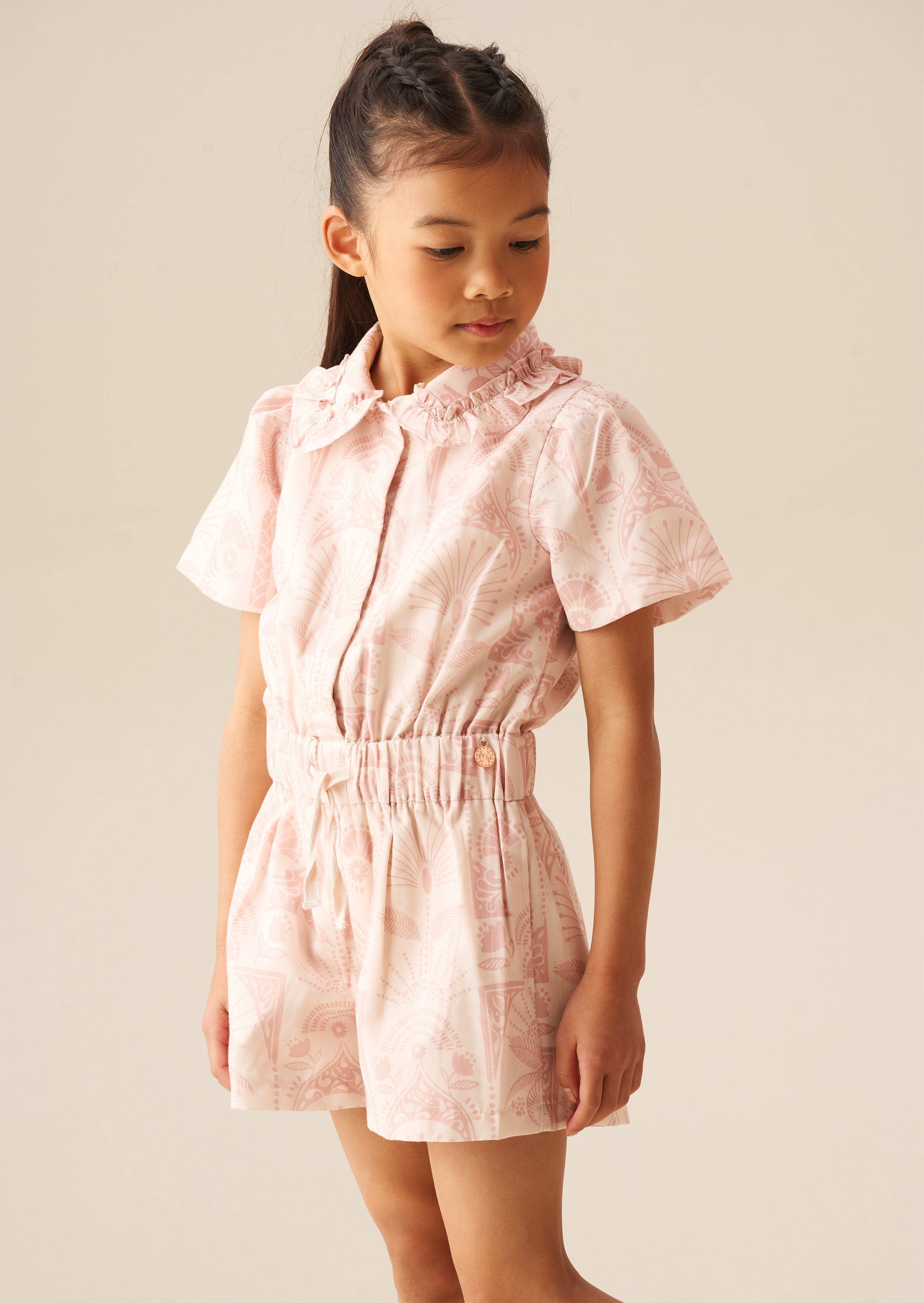 Combinaison Abby Linen à taille nouée