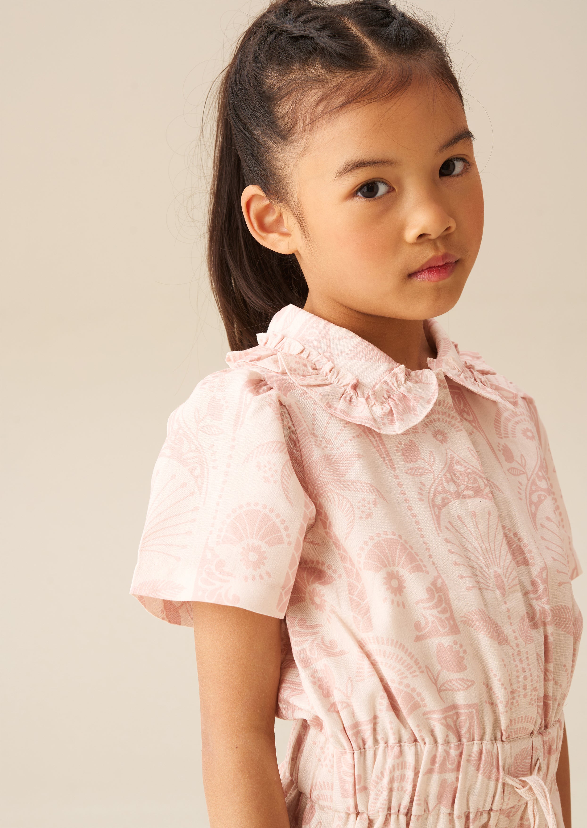 Combinaison Abby Linen à taille nouée