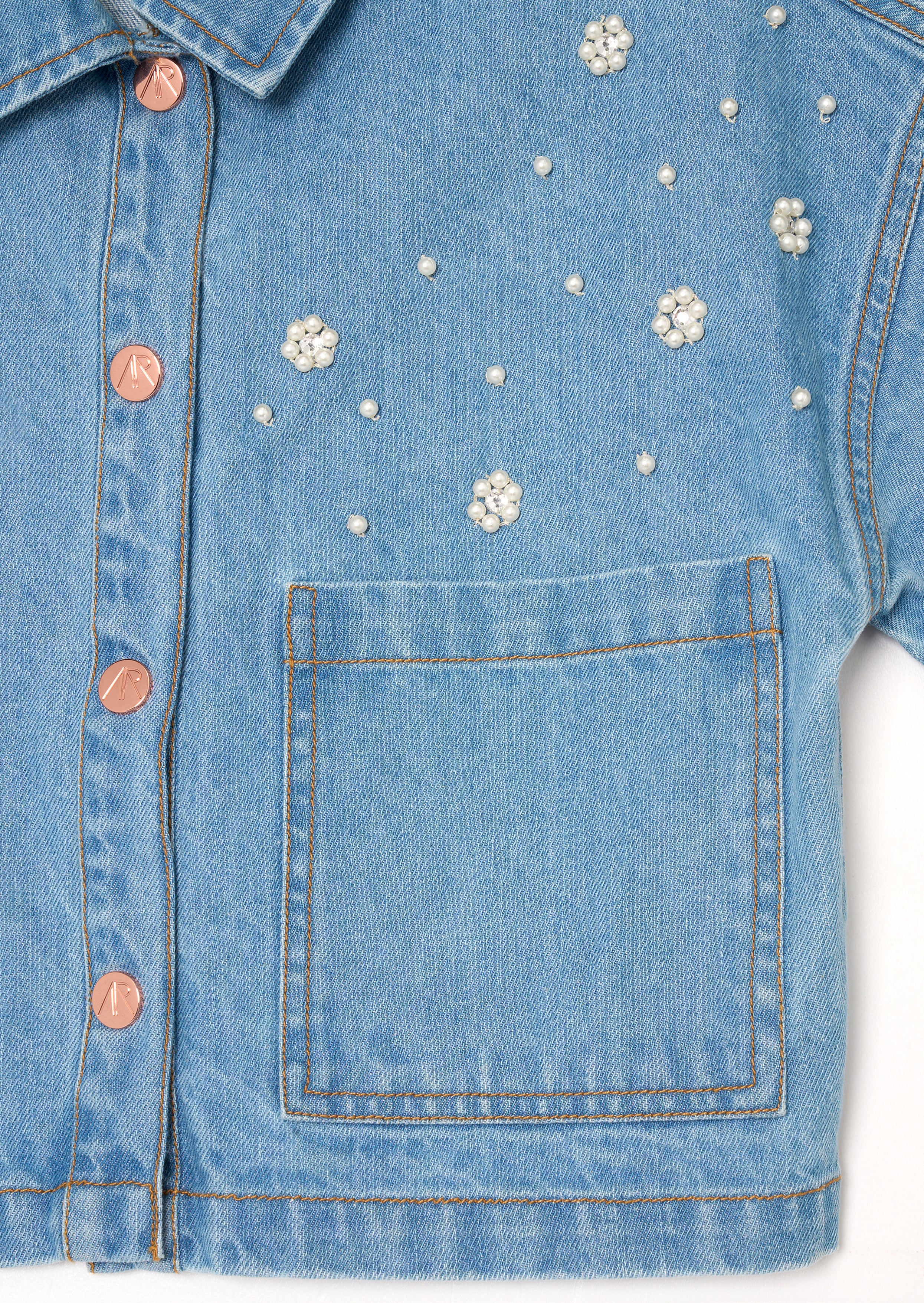 Koszula dżinsowa Zeta Boxy z ozdobami