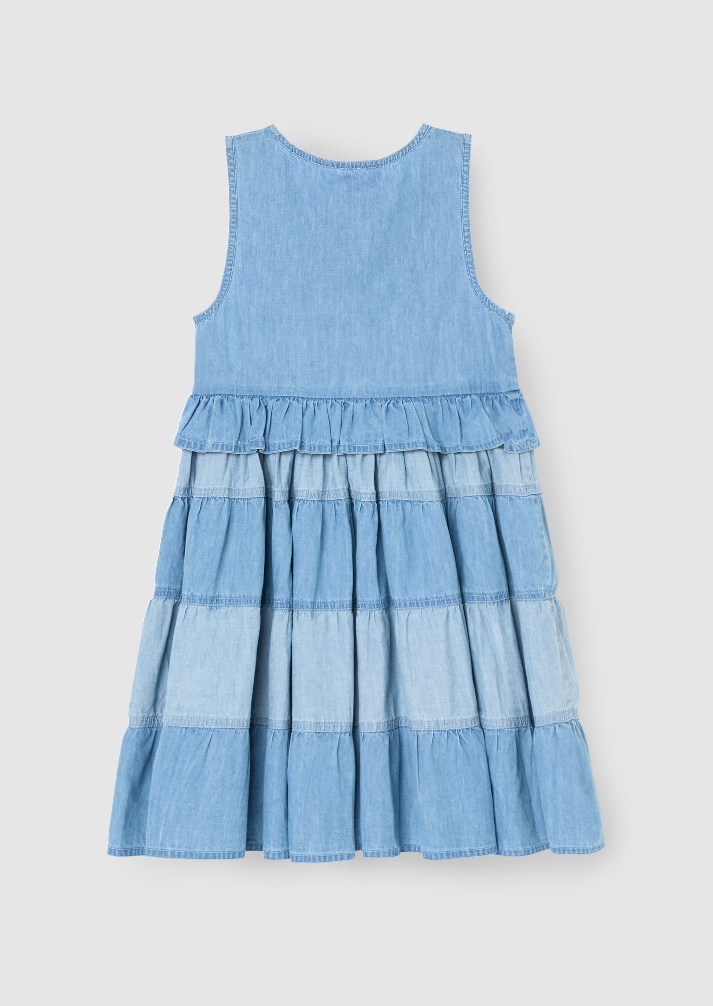 Robe en jean à volants avec détail noué Hannah