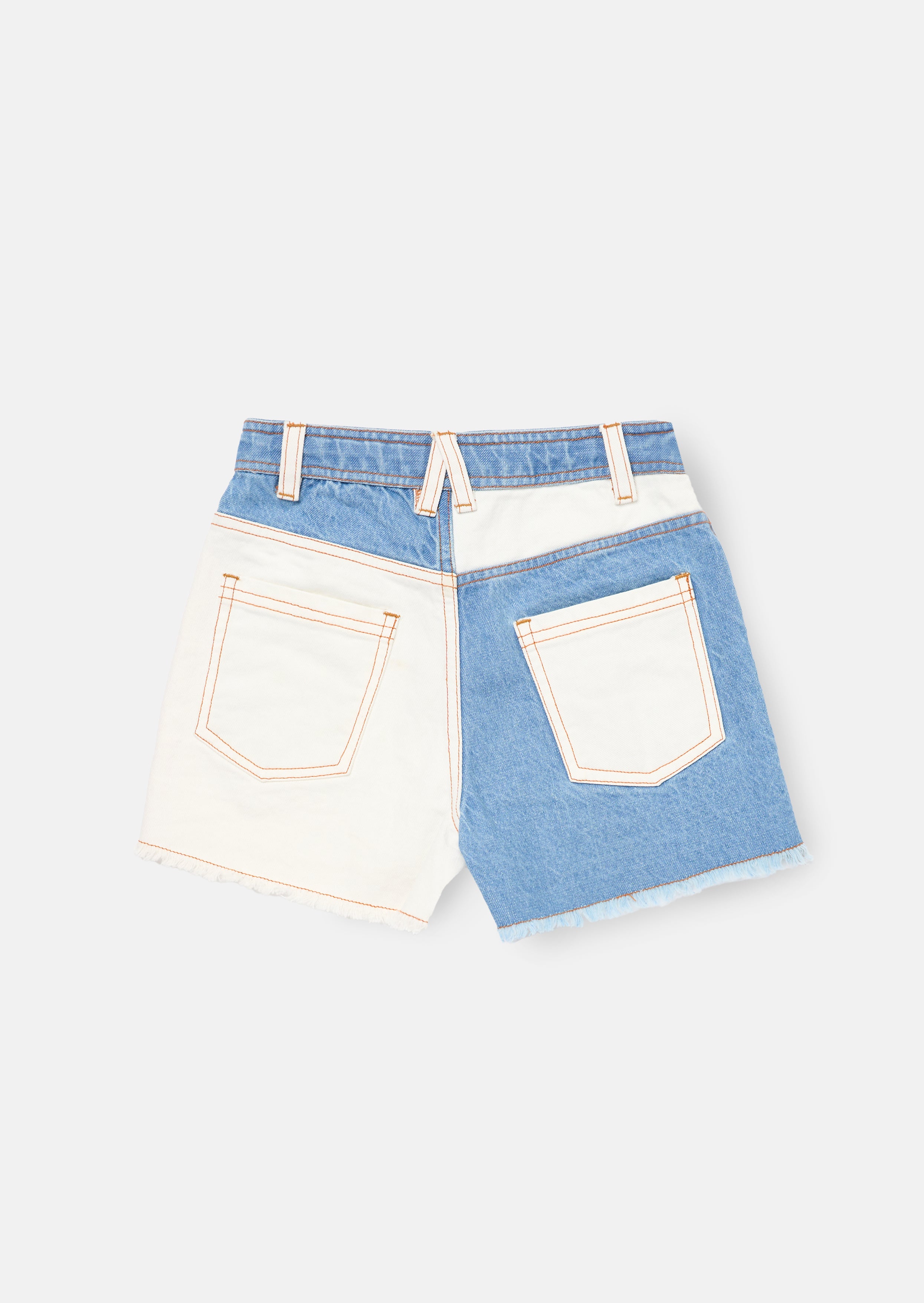 Pantaloncini di jeans lavaggio a contrasto Rafaela