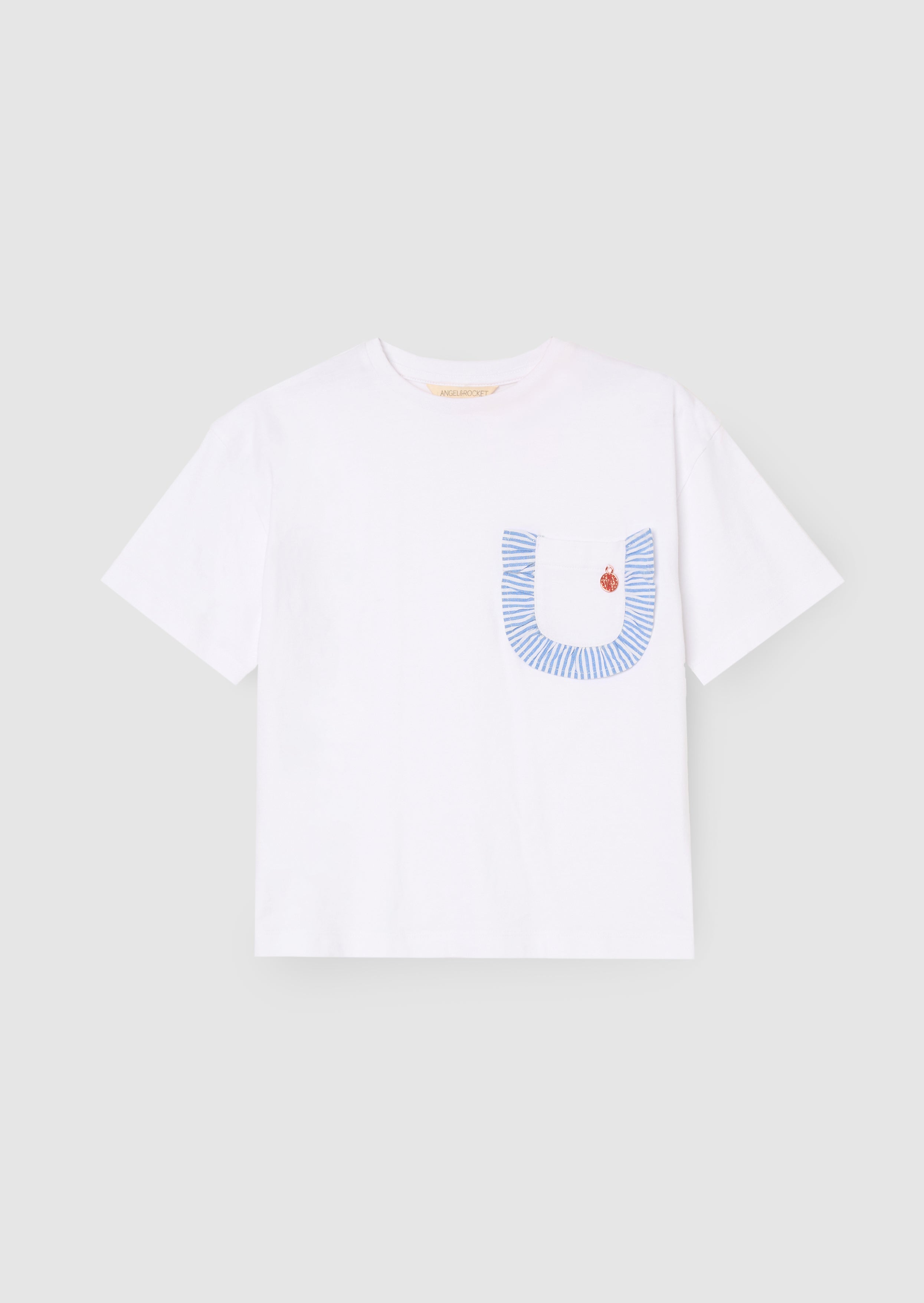 قميص واسع بجيب مزين بكشكش دانتيل