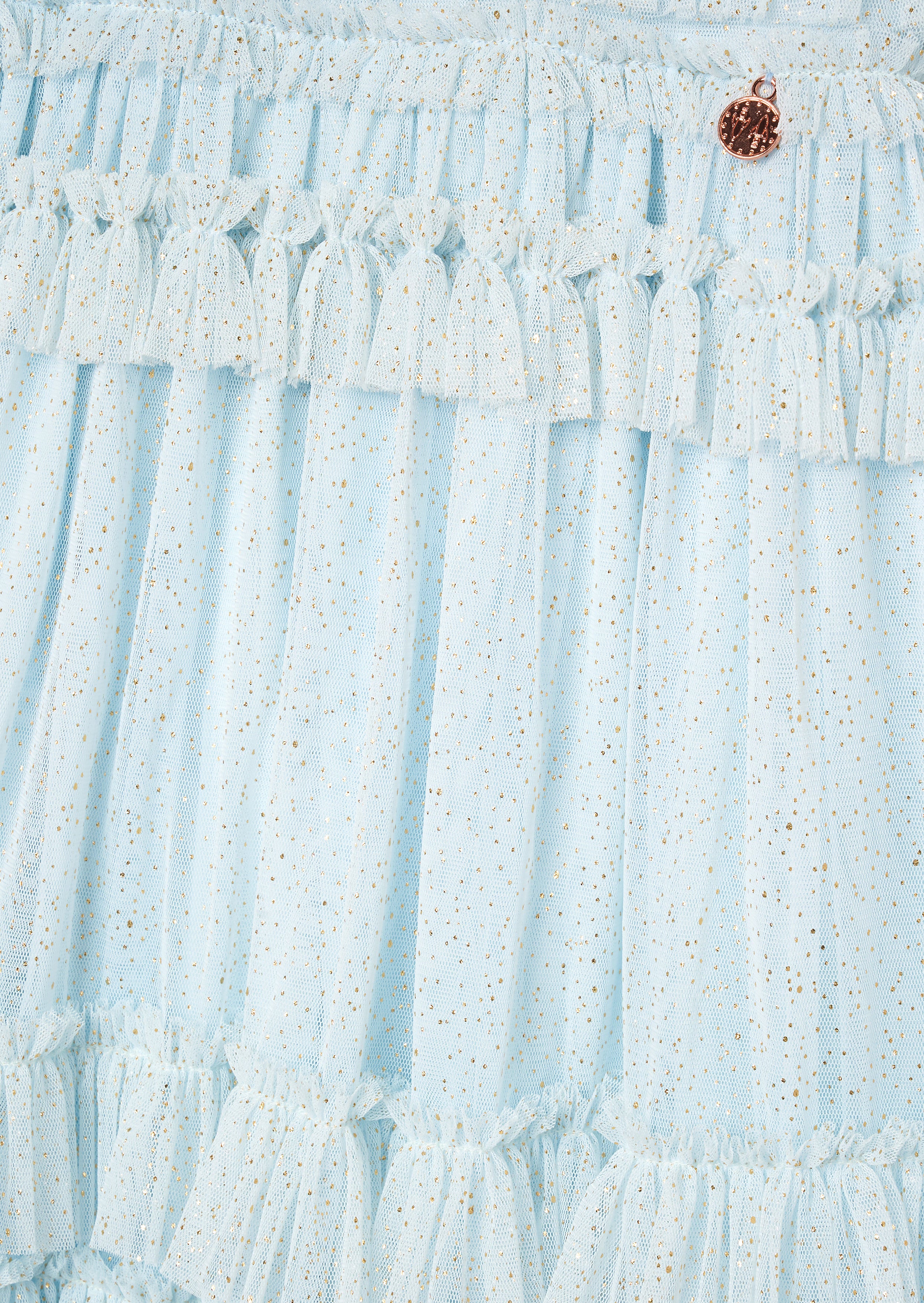 Xeni Ruffle Detail Mesh Dress