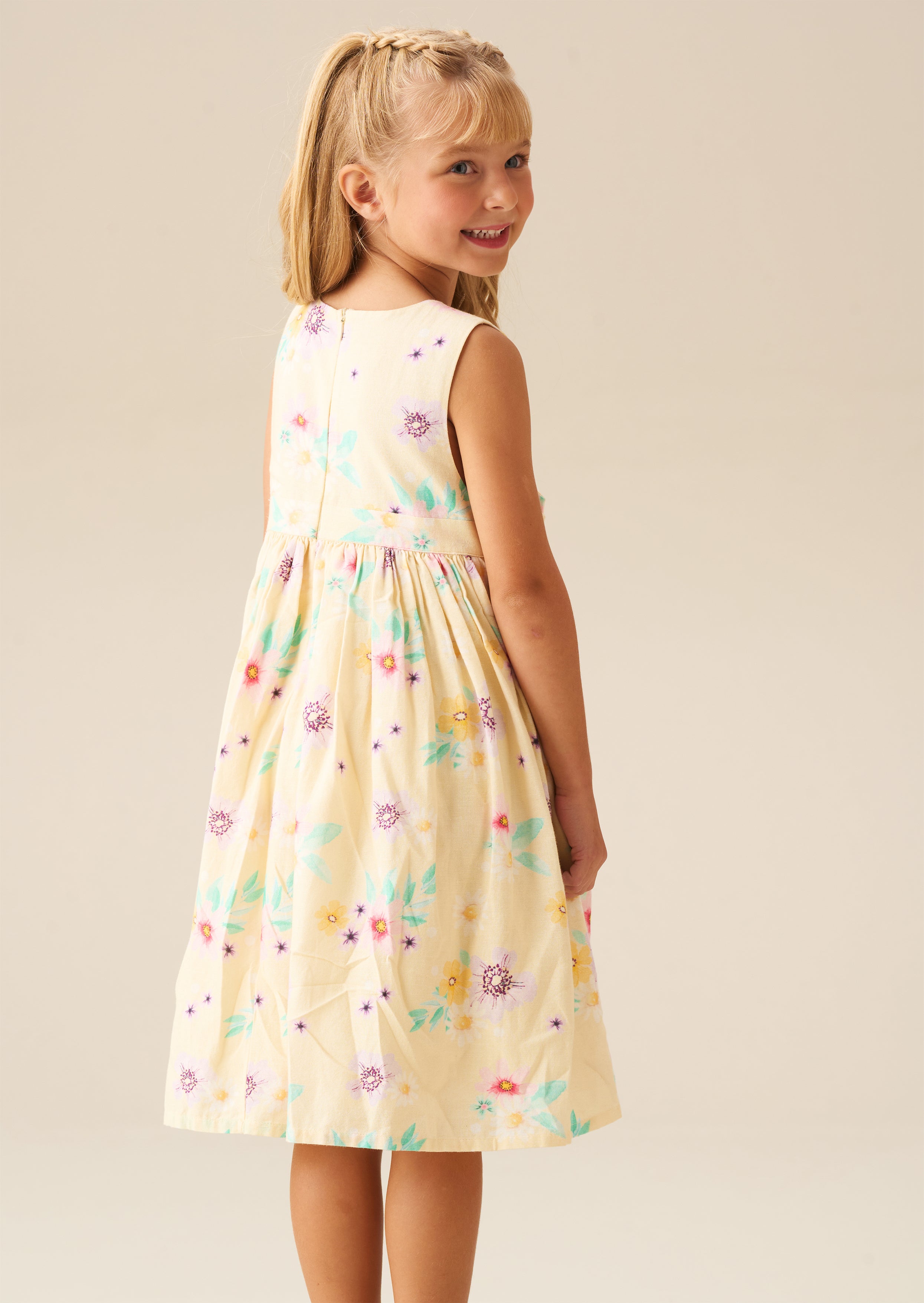 Edie Linen Floral Dress
