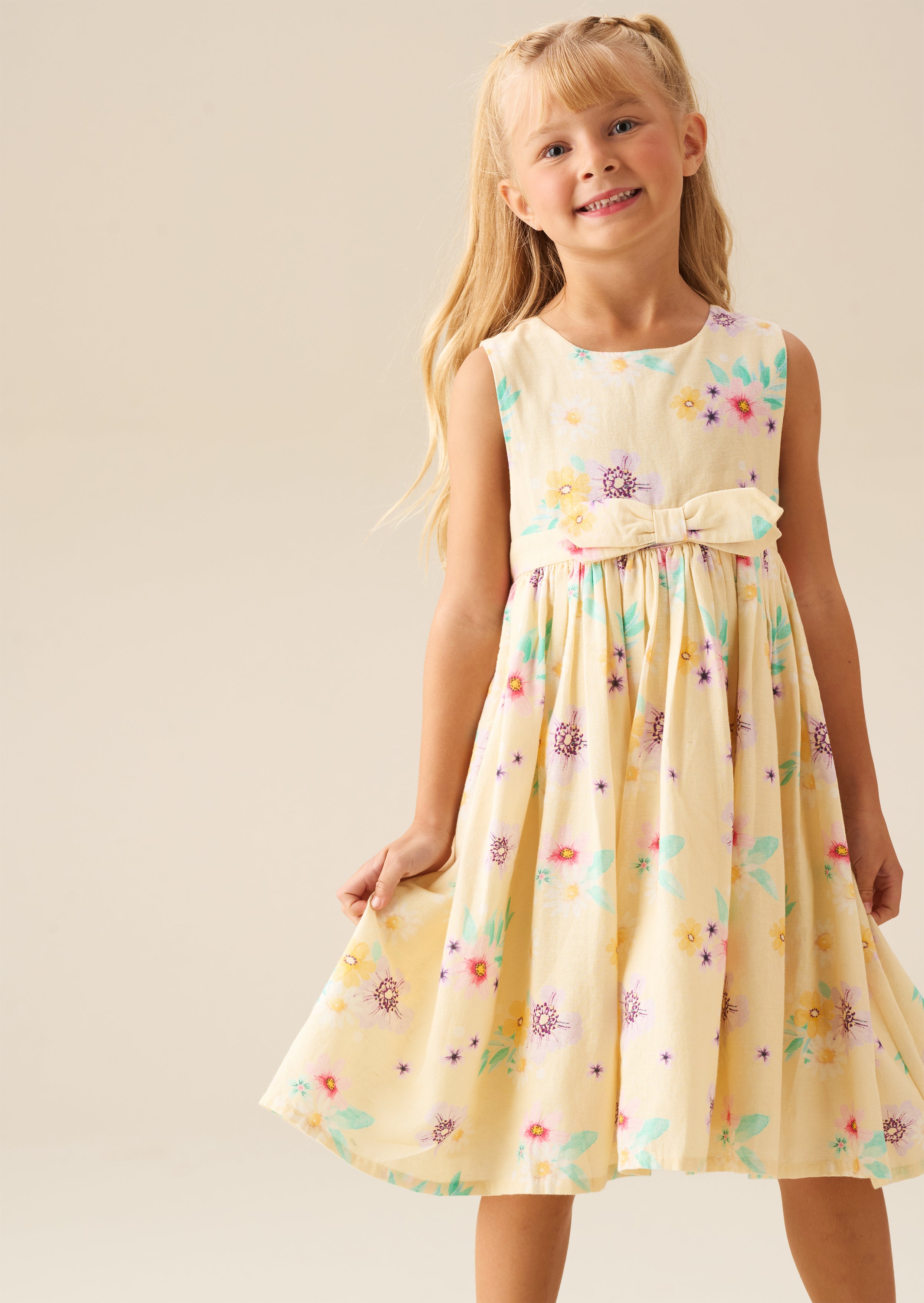 Edie Linen Floral Dress