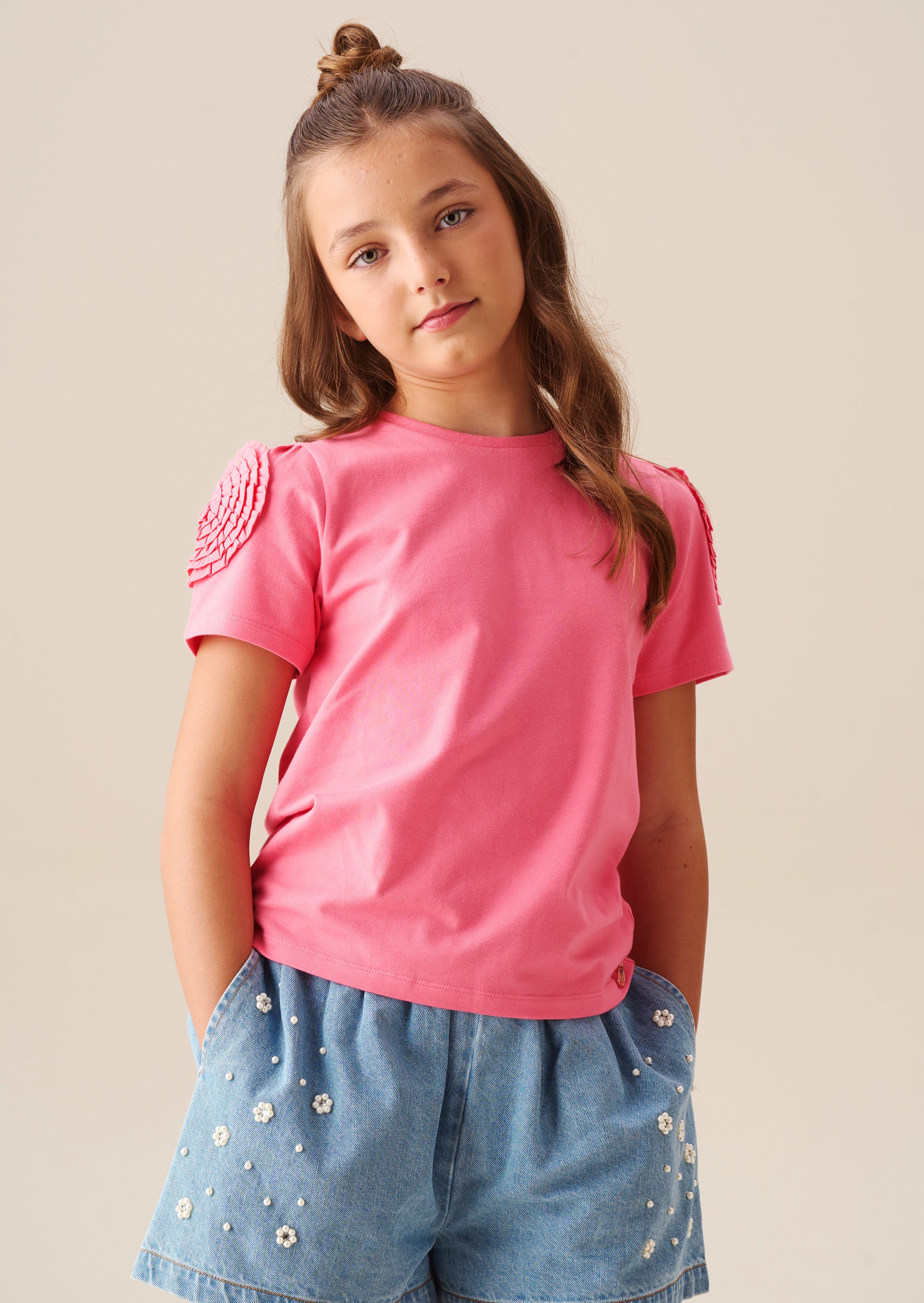 Nila Flower Corsage T Shirt