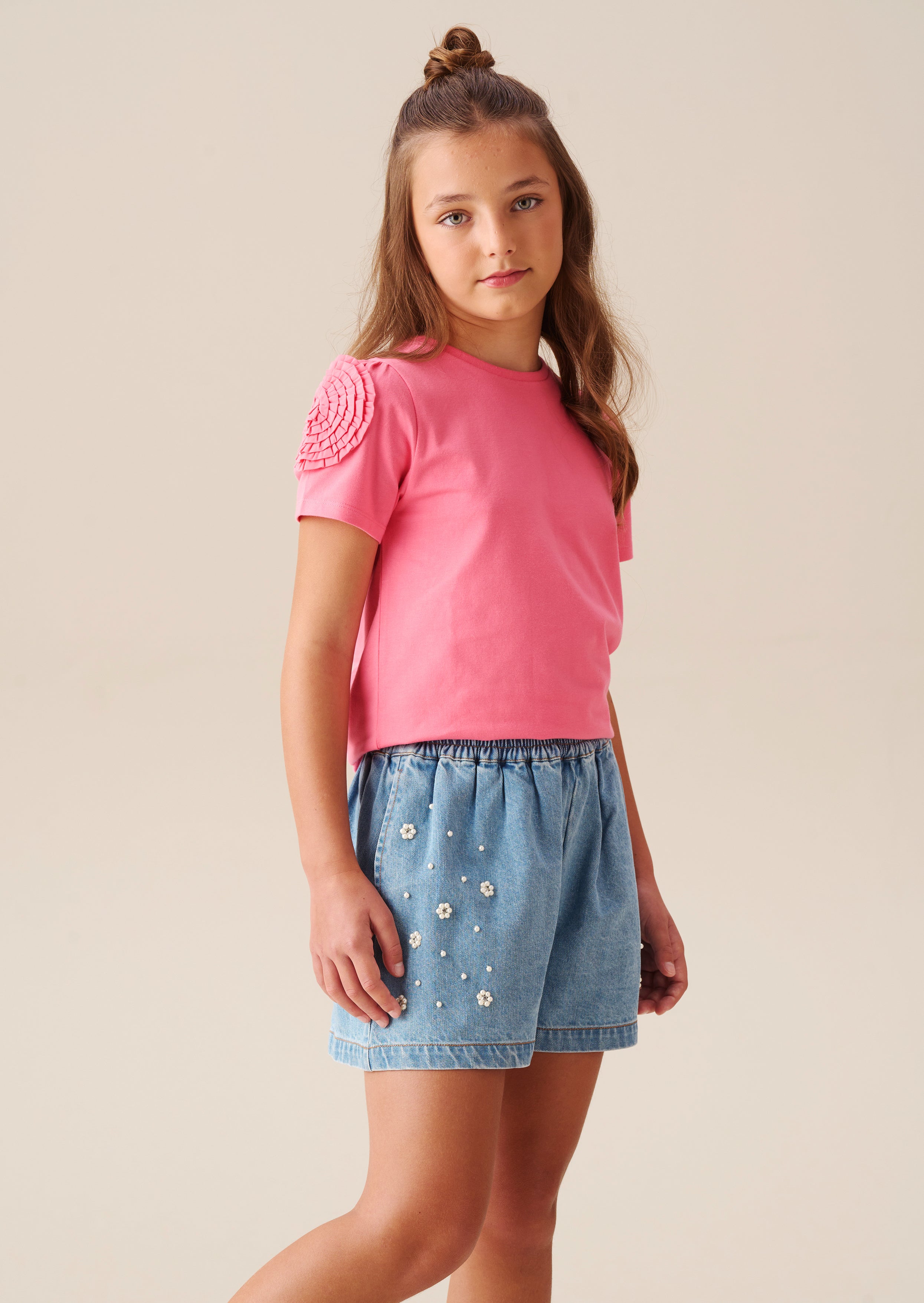 Nila Flower Corsage T Shirt