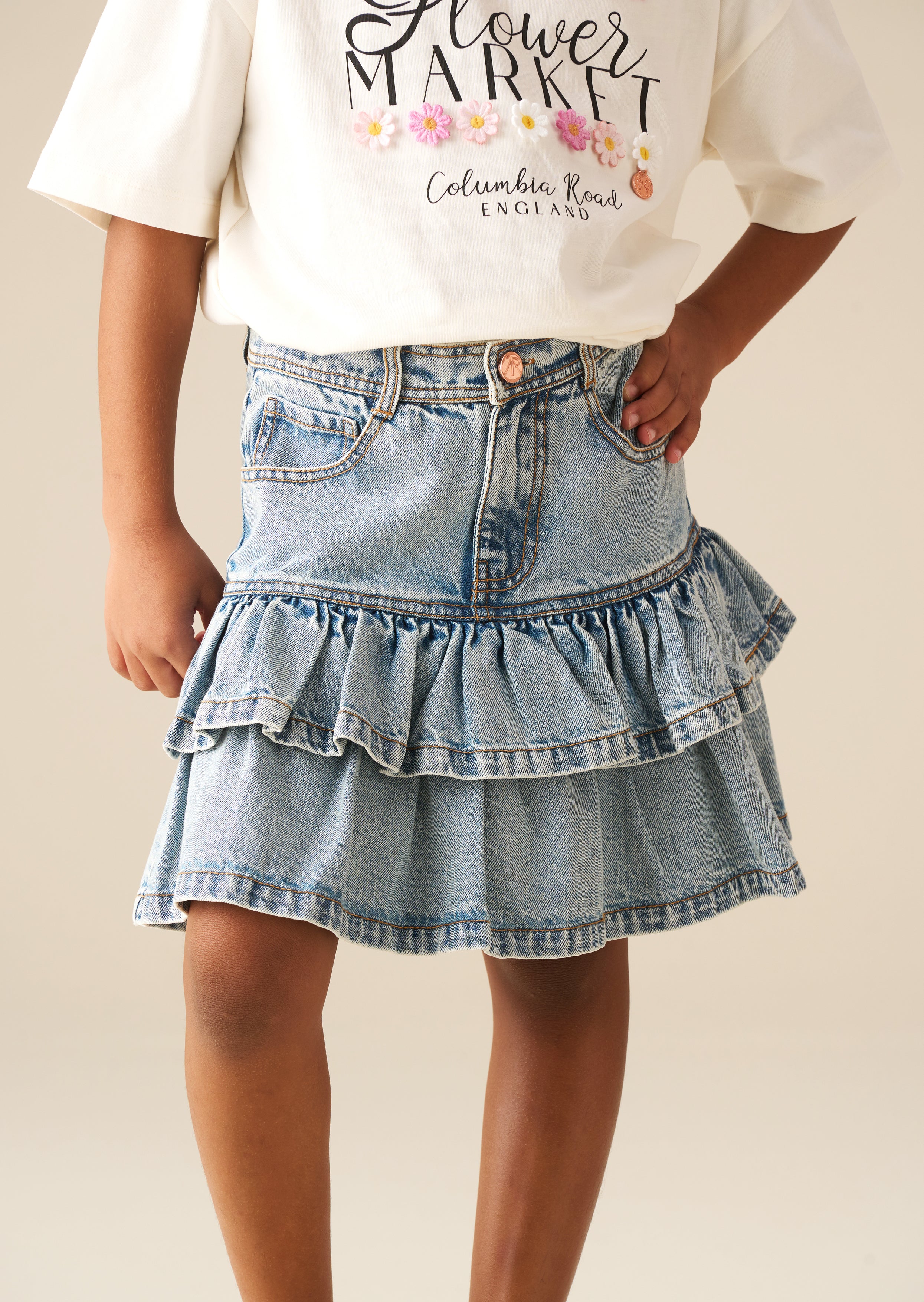 Jupe Mini en Denim Noemie Rara