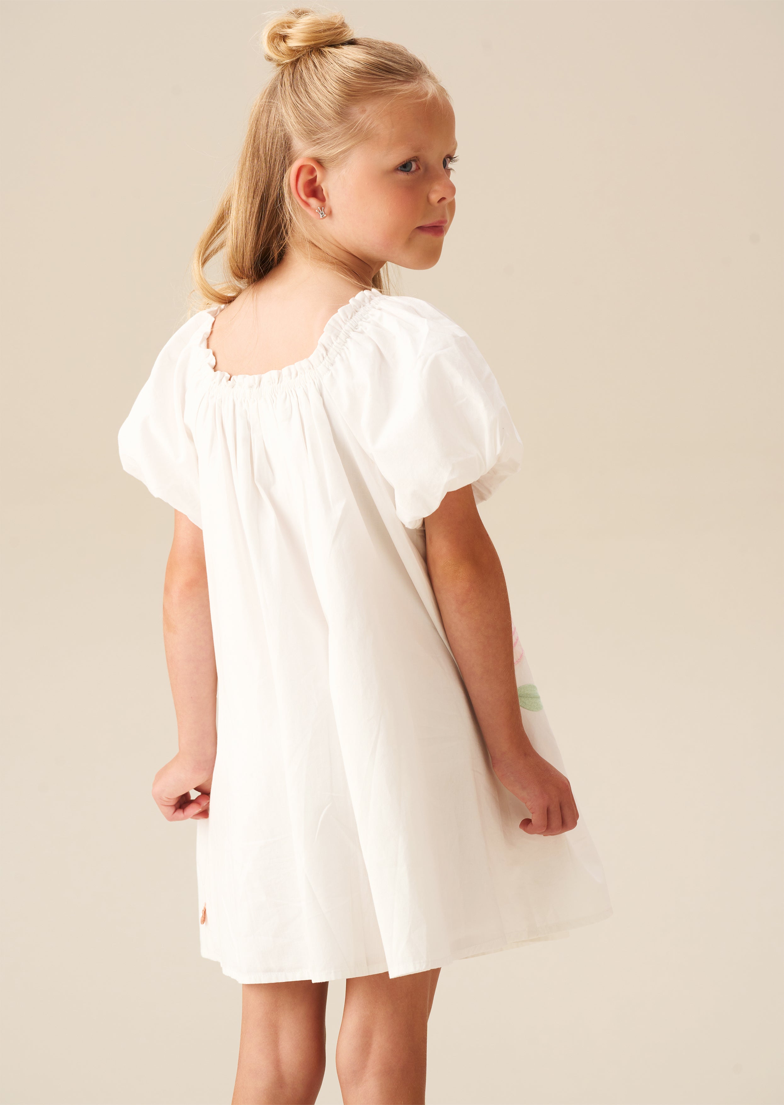 Robe évasée Coletta à manches bouffantes