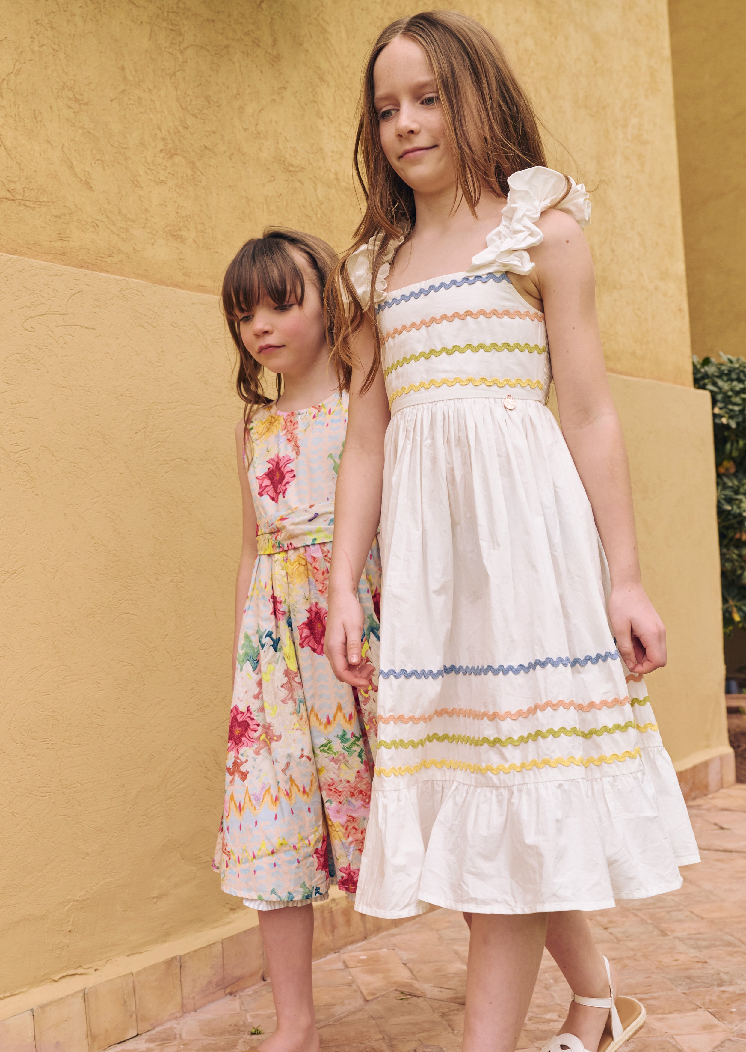 فستان ماكسي بتفاصيل مونك ريك راك