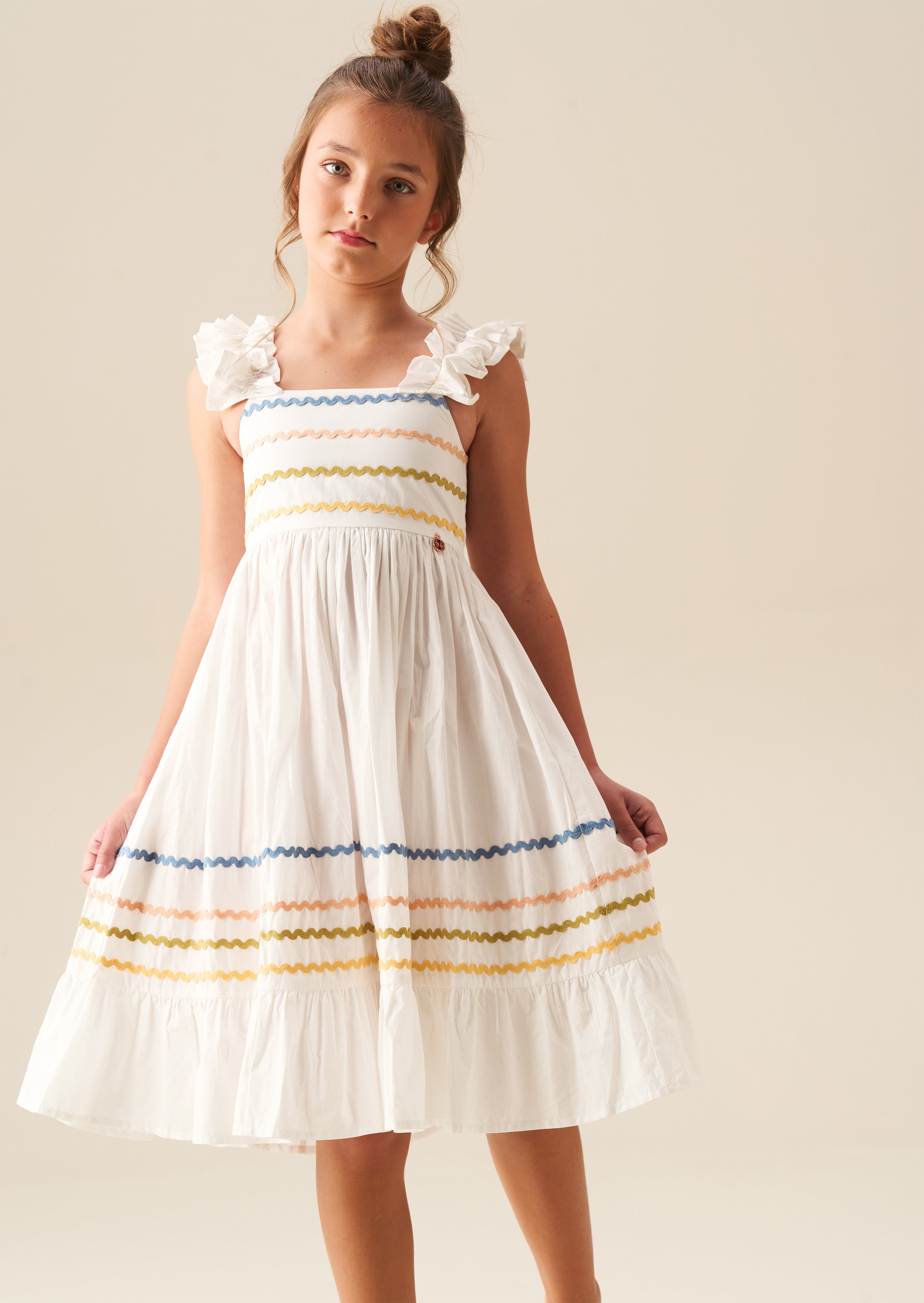 Vestido maxi con detalle de ribete Monique Ric Rac