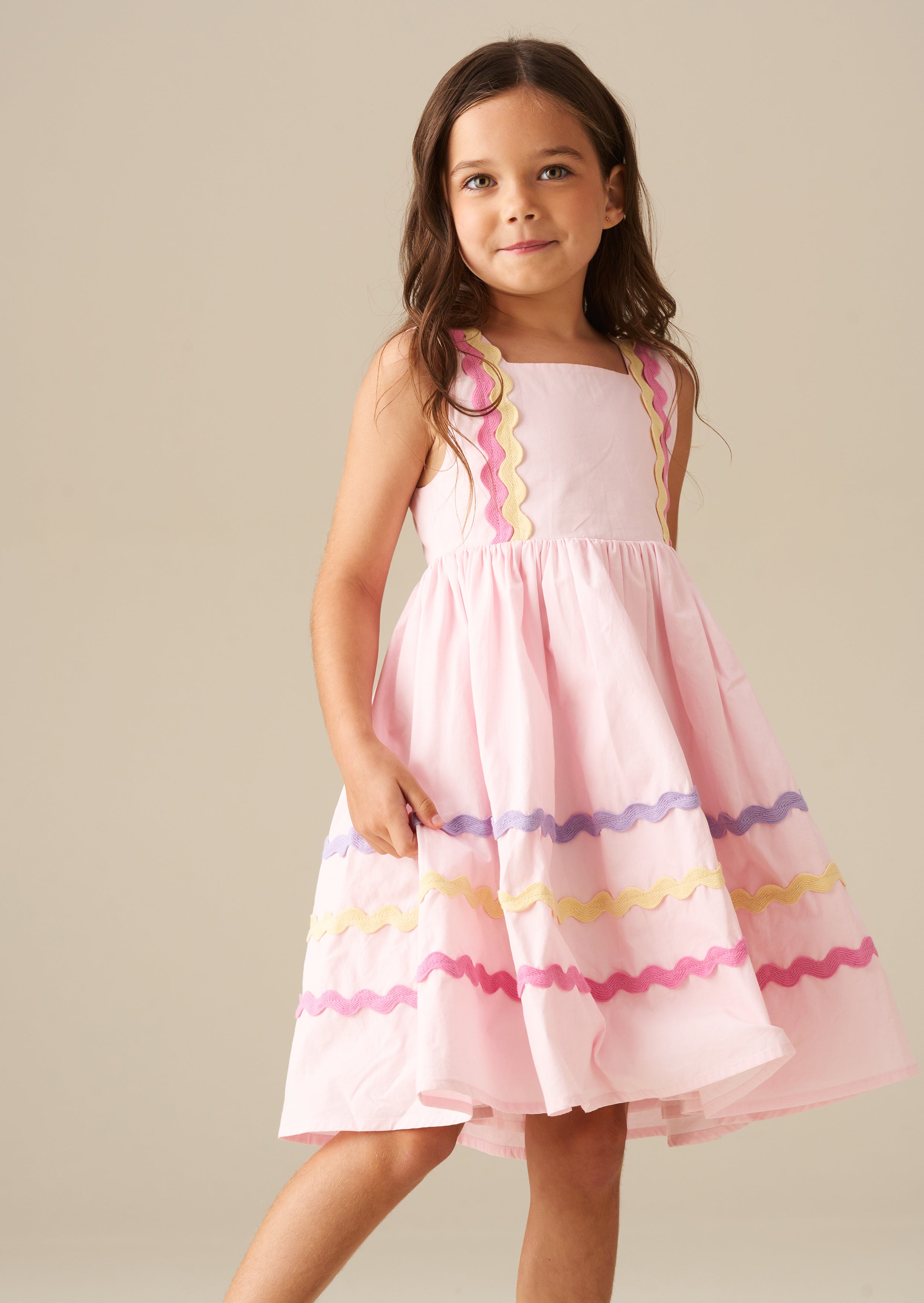 Mia Weites Zickzack-Kleid