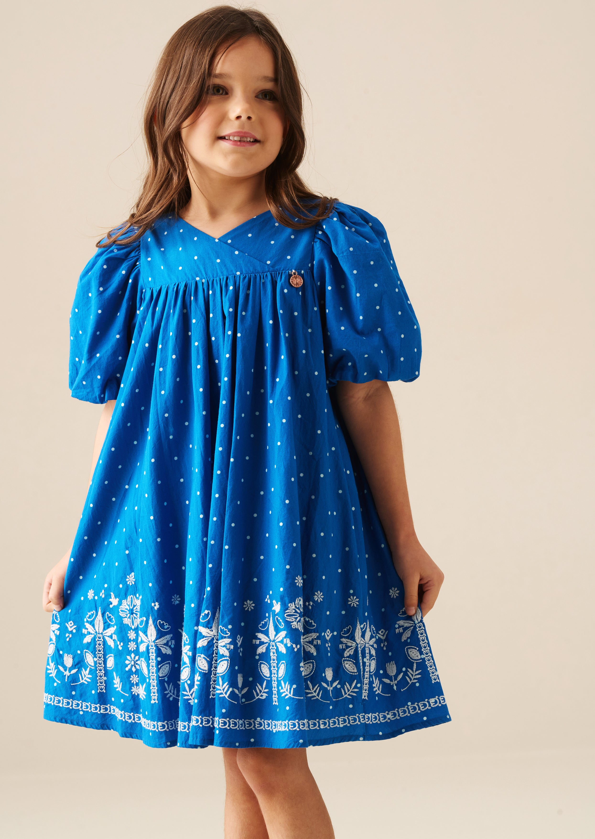 Josie Palm besticktes Swing-Kleid