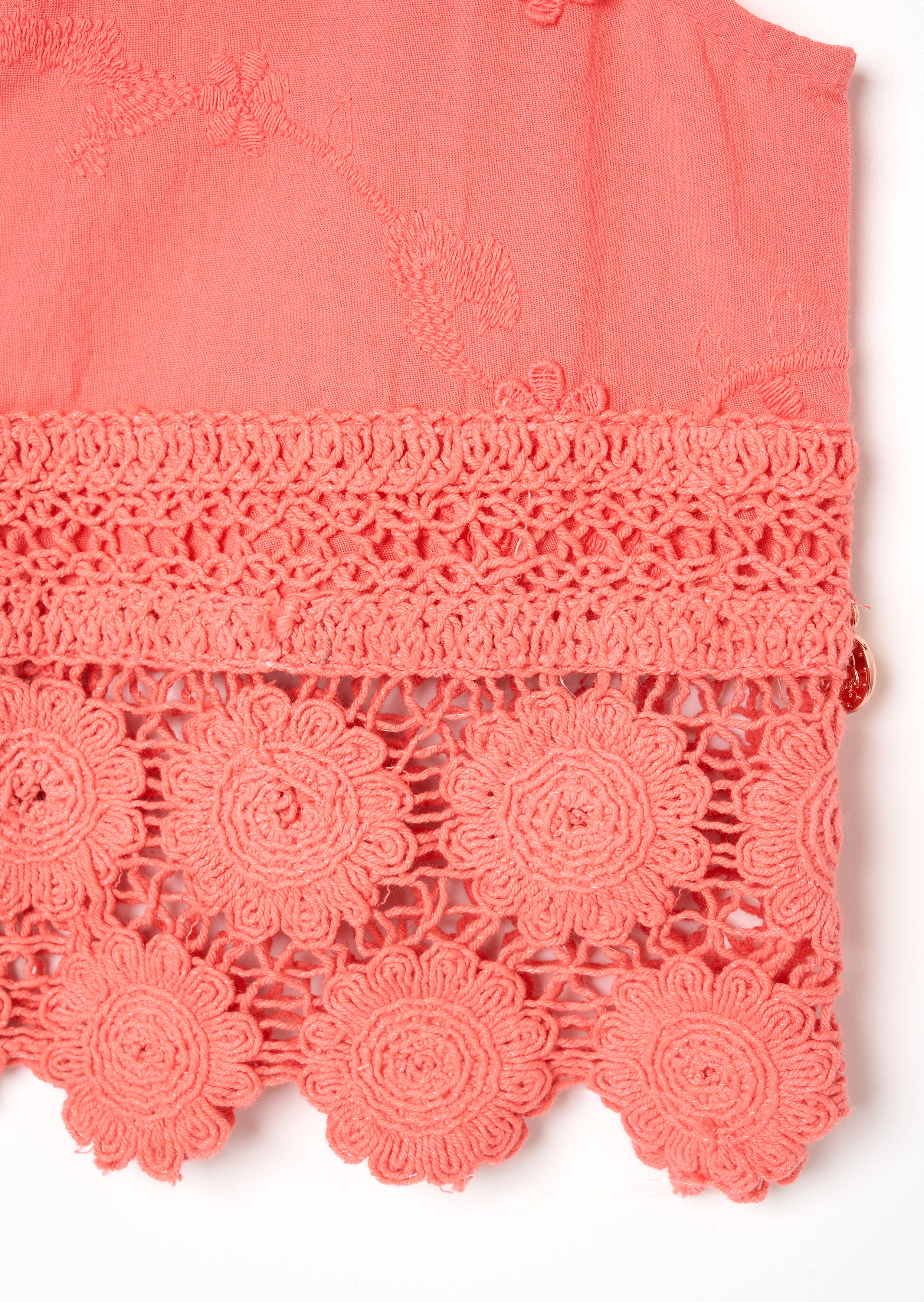 Mila Crochet Hem Woven Top