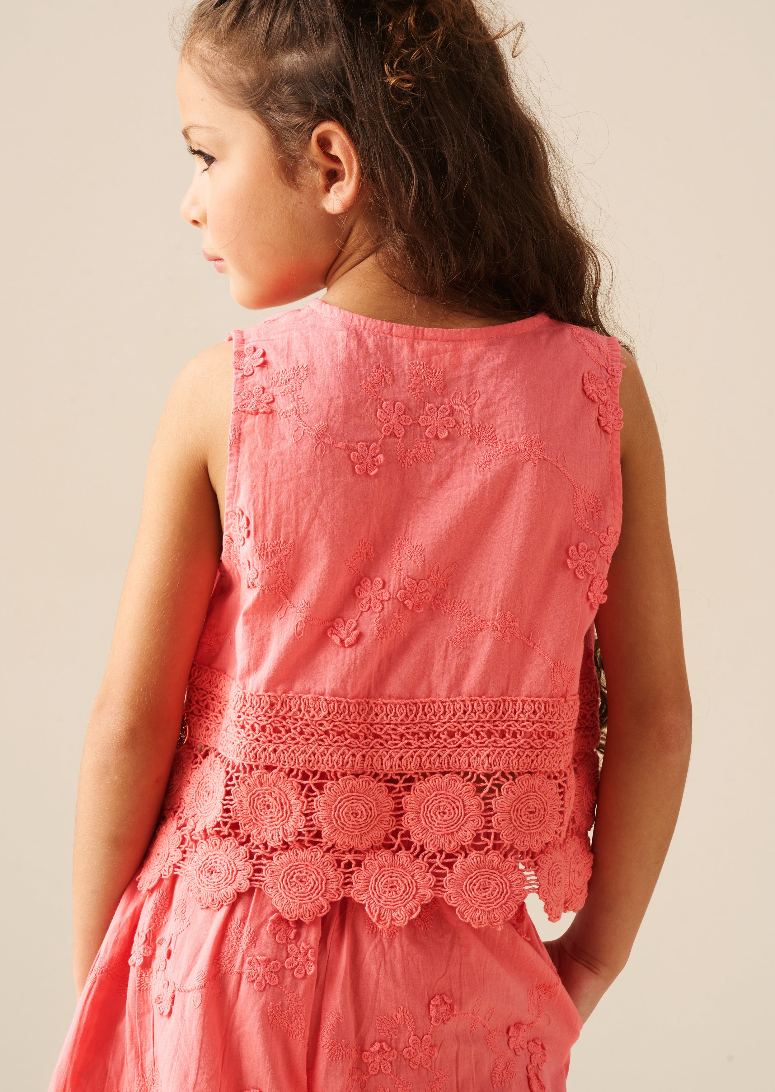 Mila Crochet Hem Woven Top