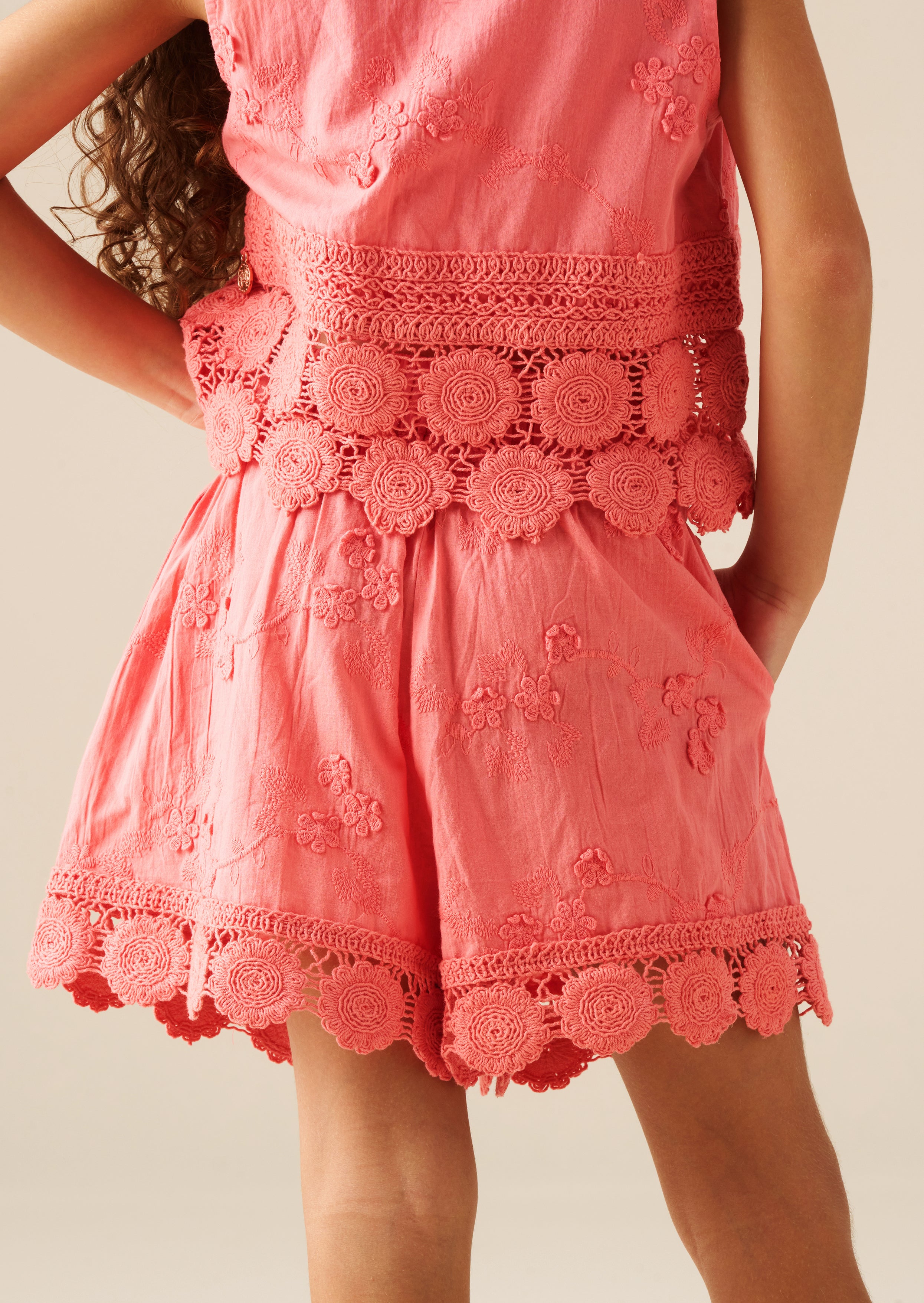 Mila Crochet Hem Shorts