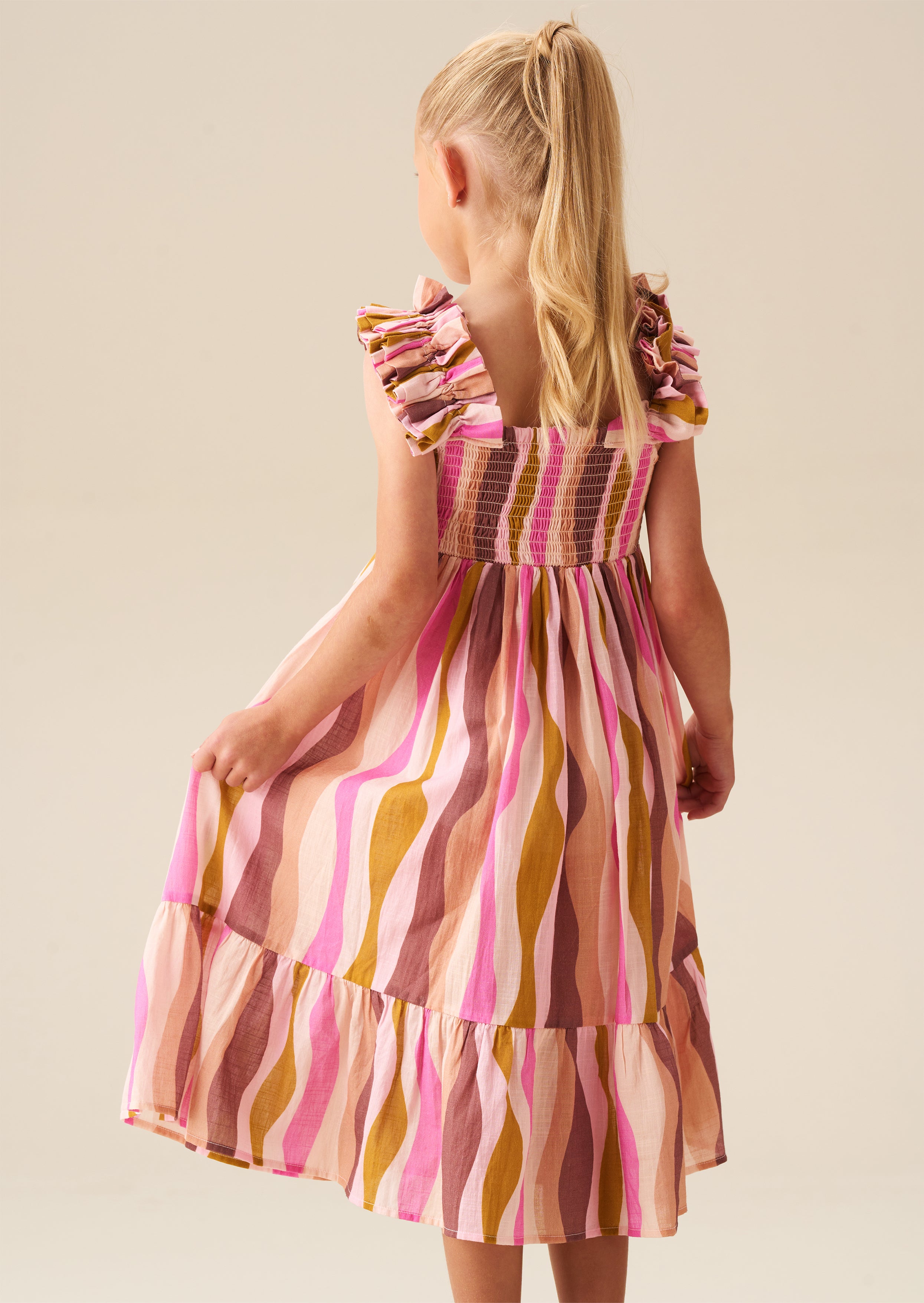 Abito Maxi Stampa Onde Marley