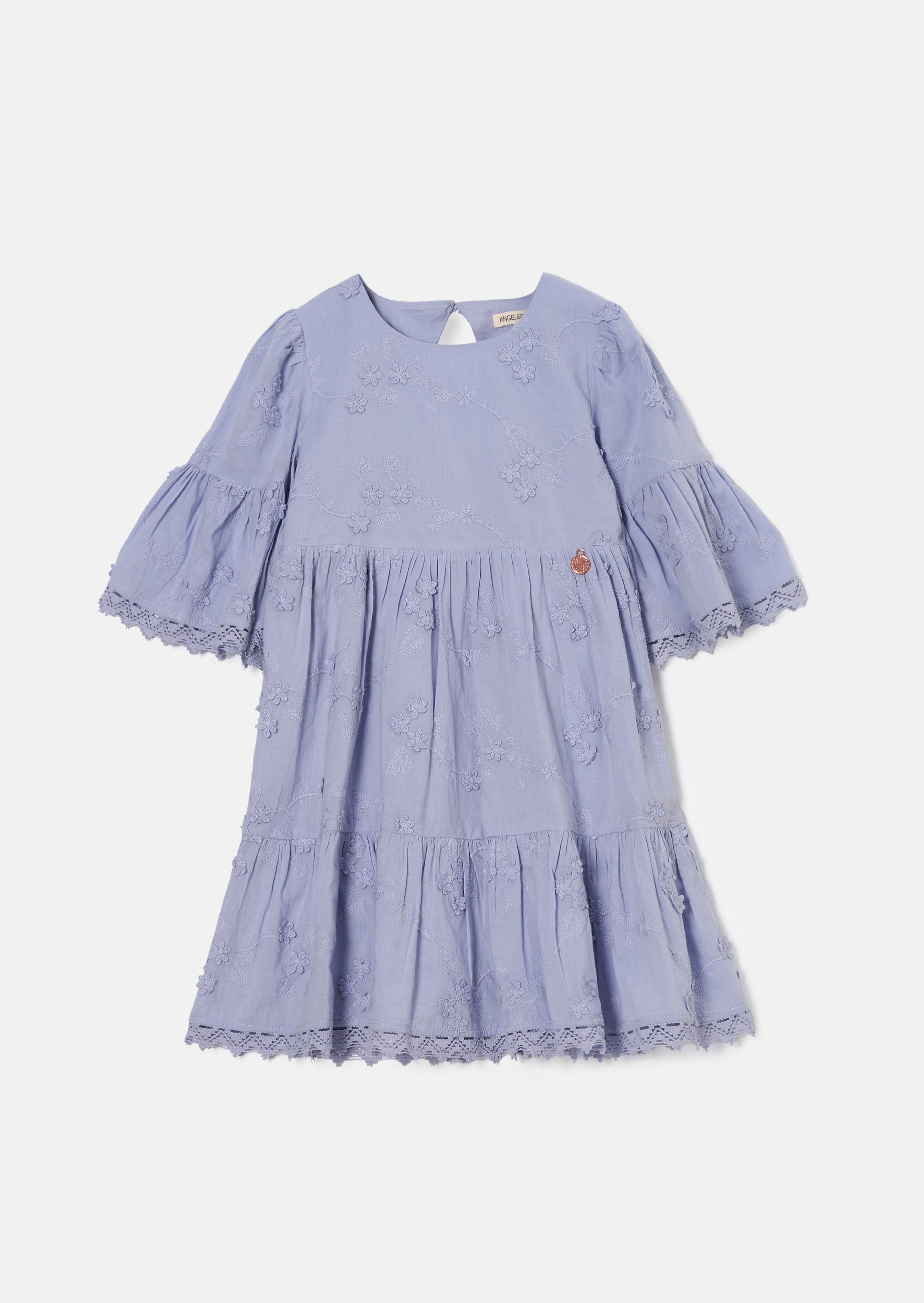 Natalia Blue 3D Flower Dress