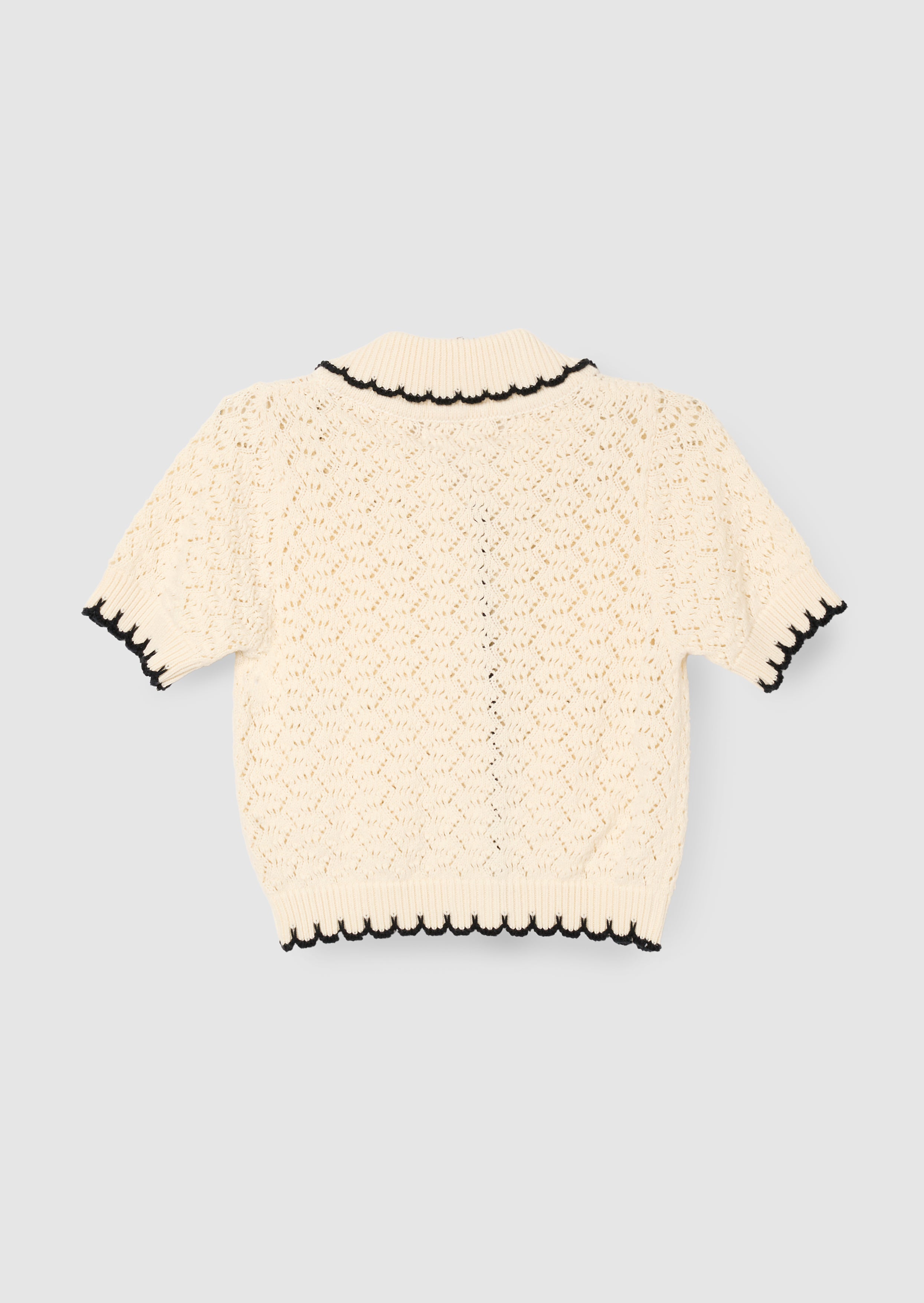 Penny Frill Detail Short Sleeve Cardigan