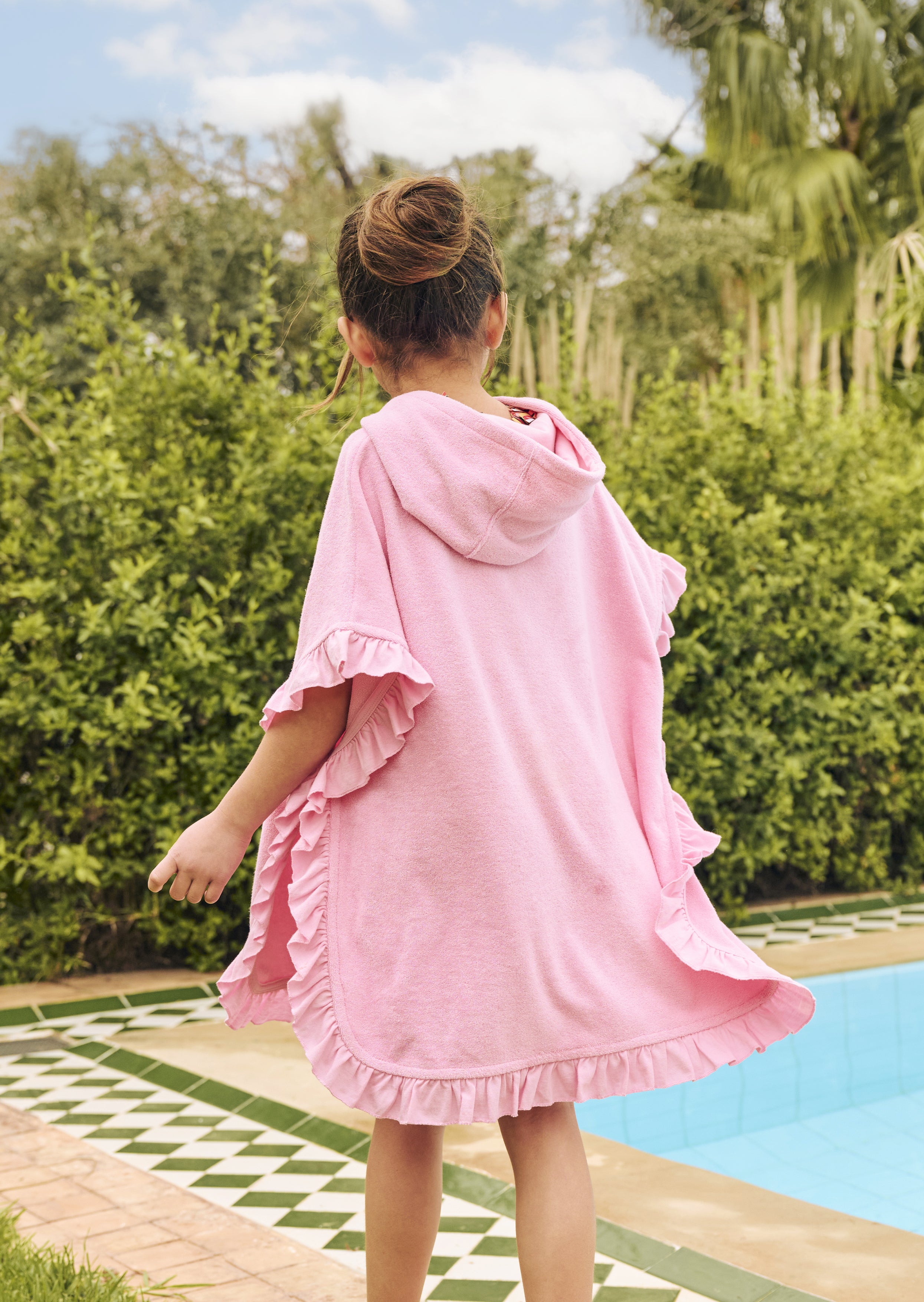 Shelley Embroidered Towelling Poncho