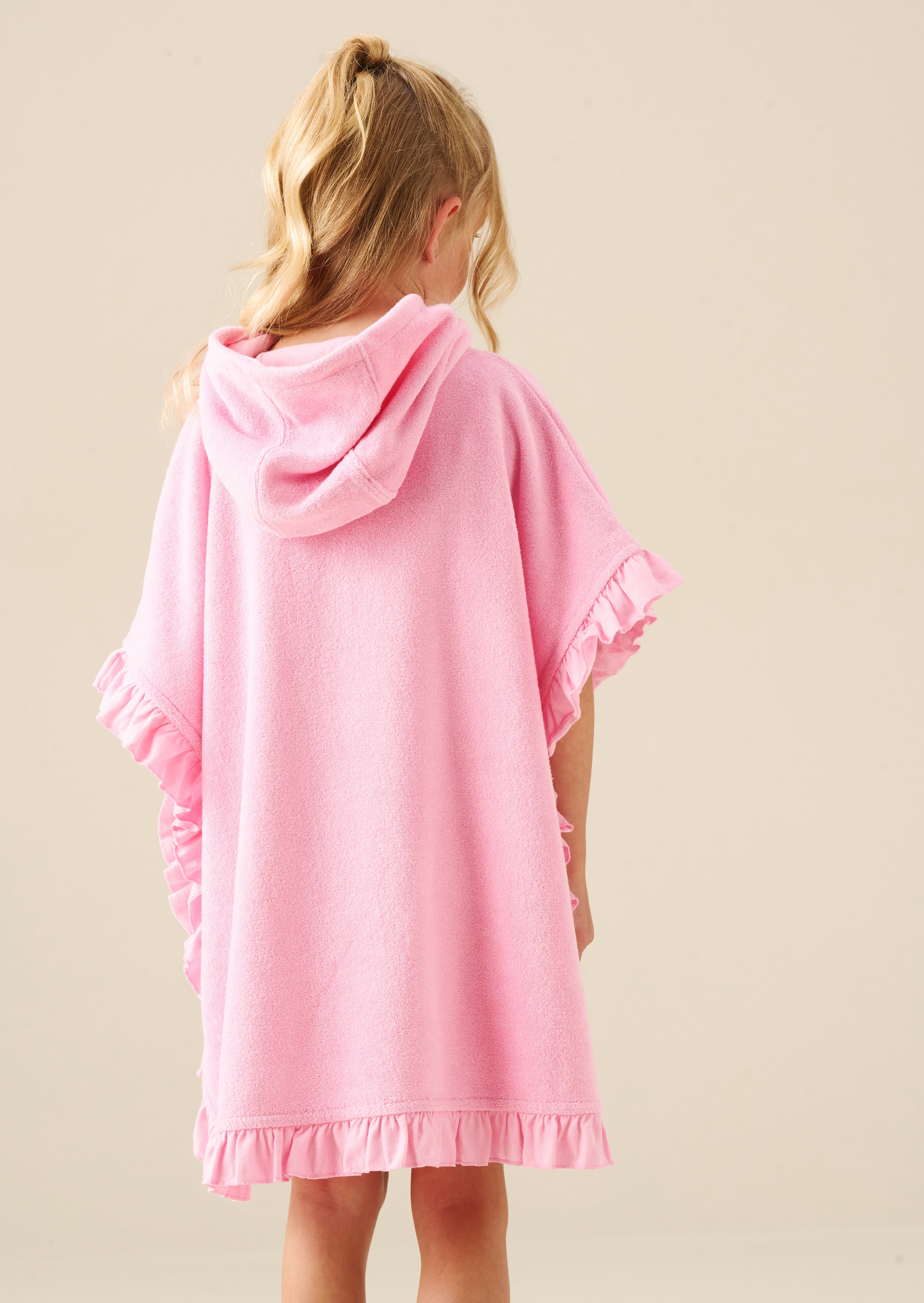 Shelley Embroidered Towelling Poncho